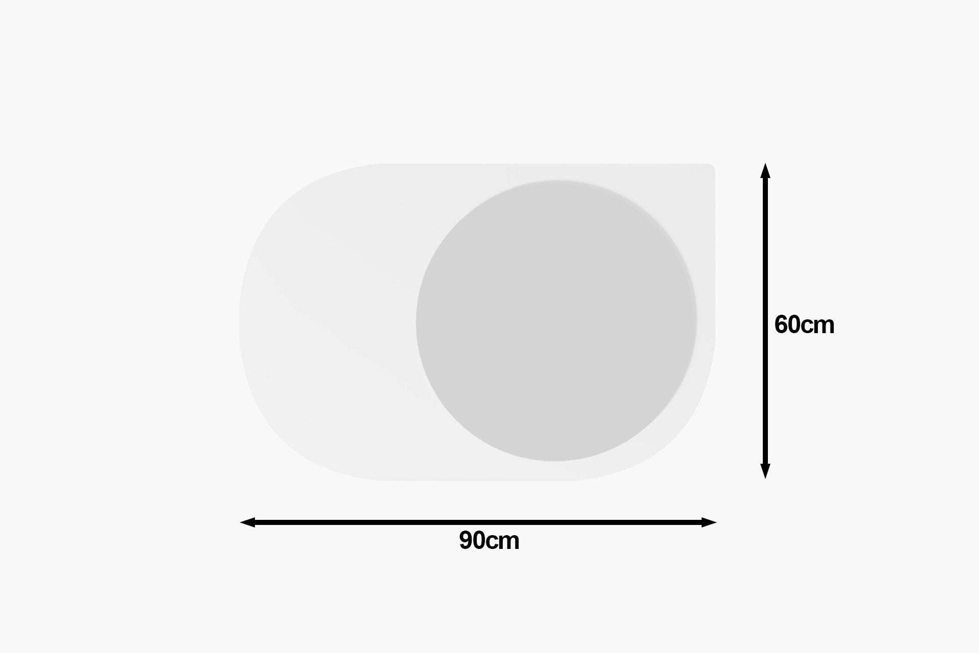 Espelho – 60 cm x 90 cm – Branco – MDF