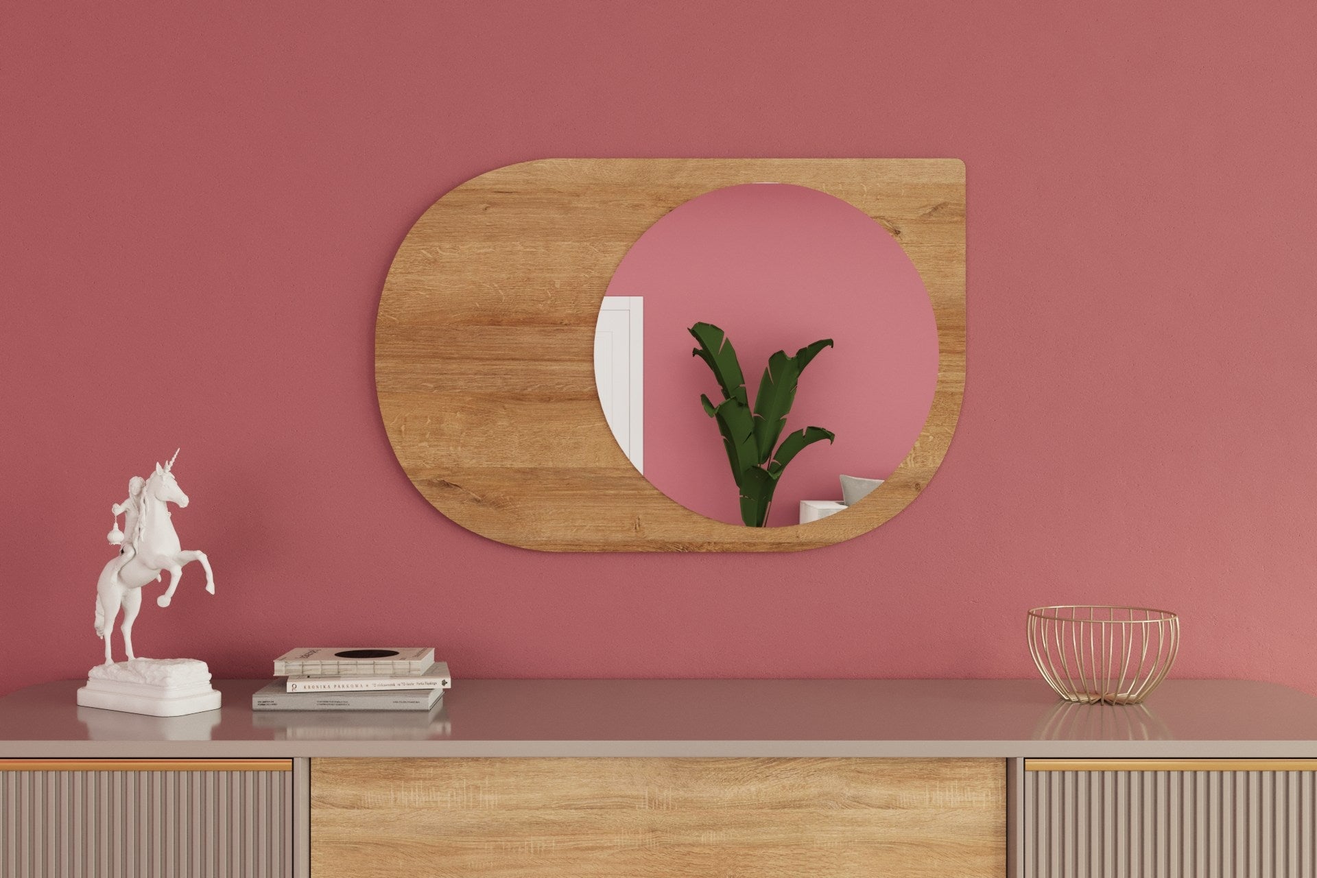 Espelho – 60 cm x 90 cm – Carvalho Safira – MDF