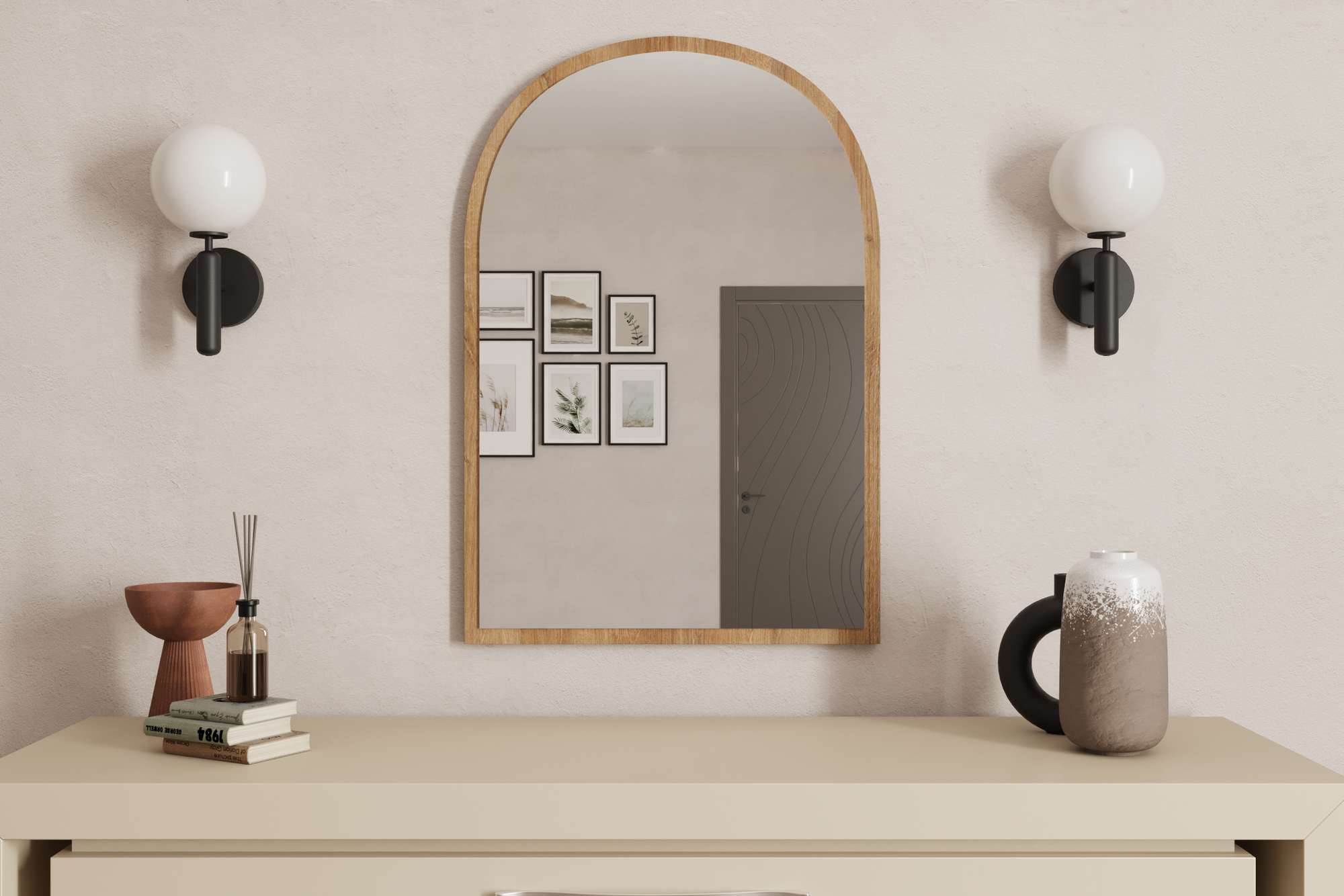 Espelho – 60 cm x 90 cm – Carvalho – MDF