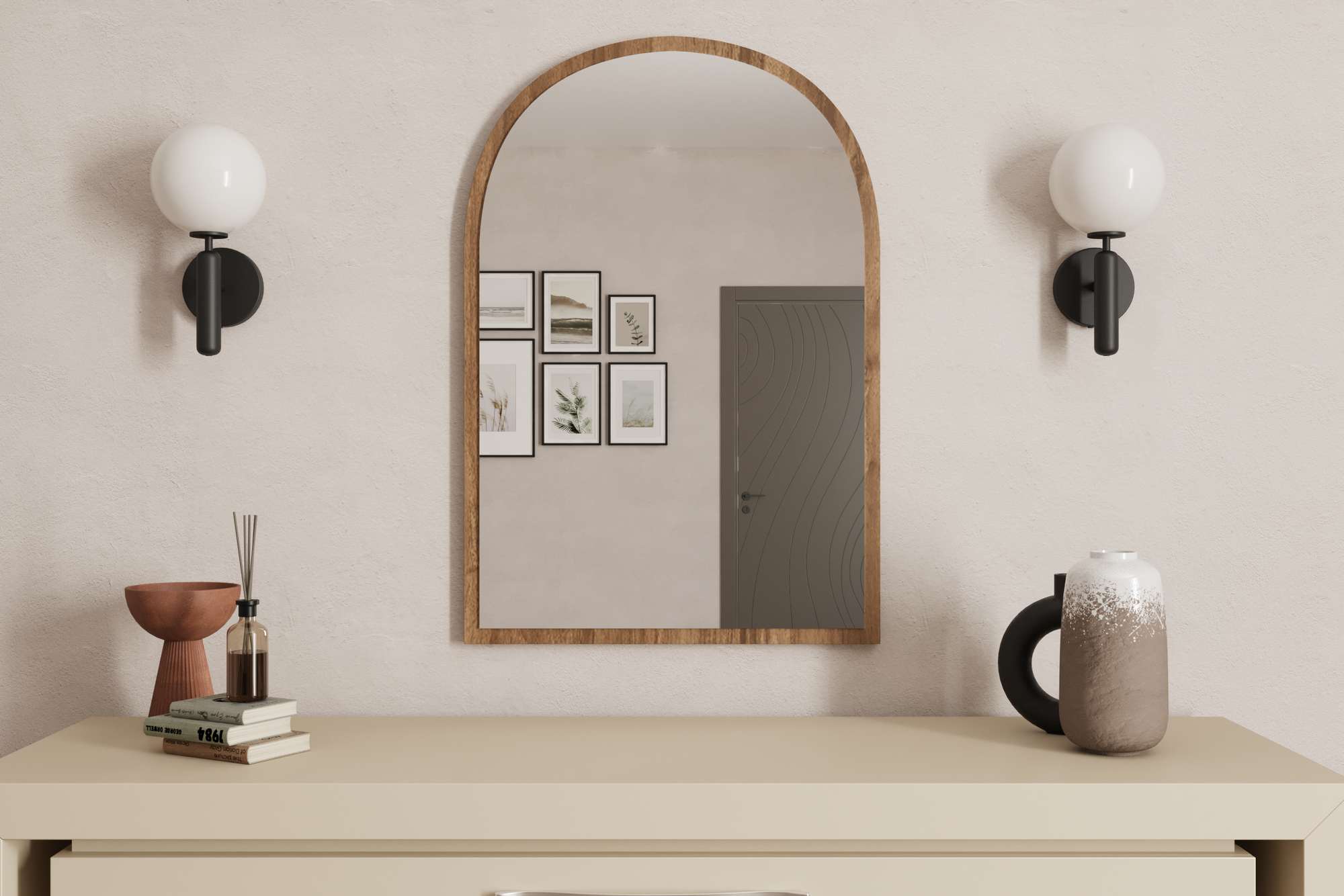 Espelho – 60 cm x 90 cm – Nogal – MDF