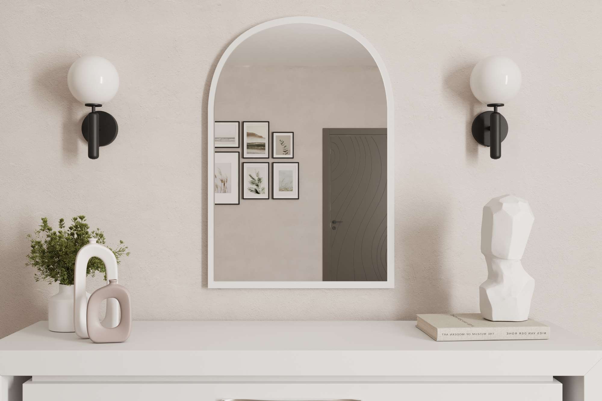 Espelho Ecológico Flotal-E – 60 cm x 90 cm – Branco – MDF