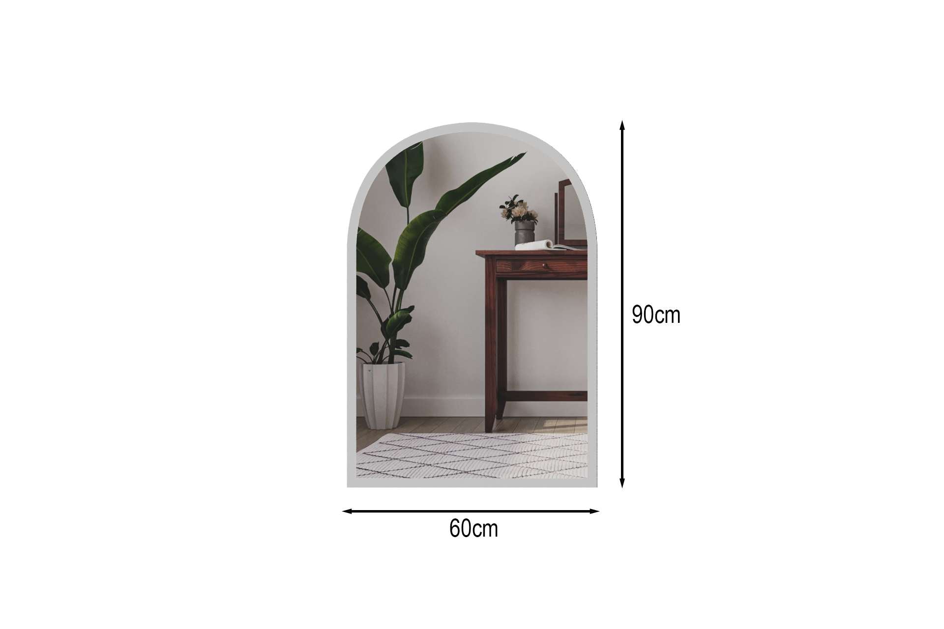 Espelho Ecológico Flotal-E – 60 cm x 90 cm – Branco – MDF