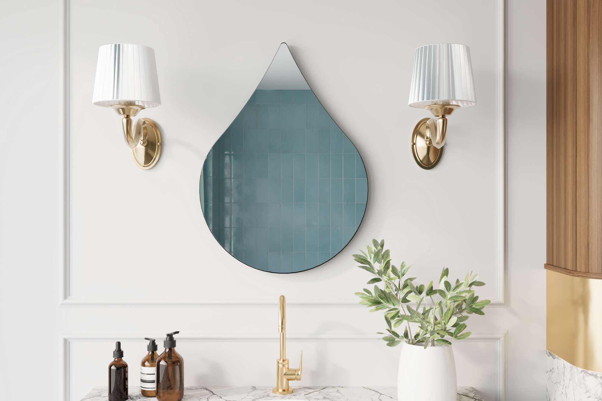 Espelho – 50 cm x 70 cm – Preto – MDF