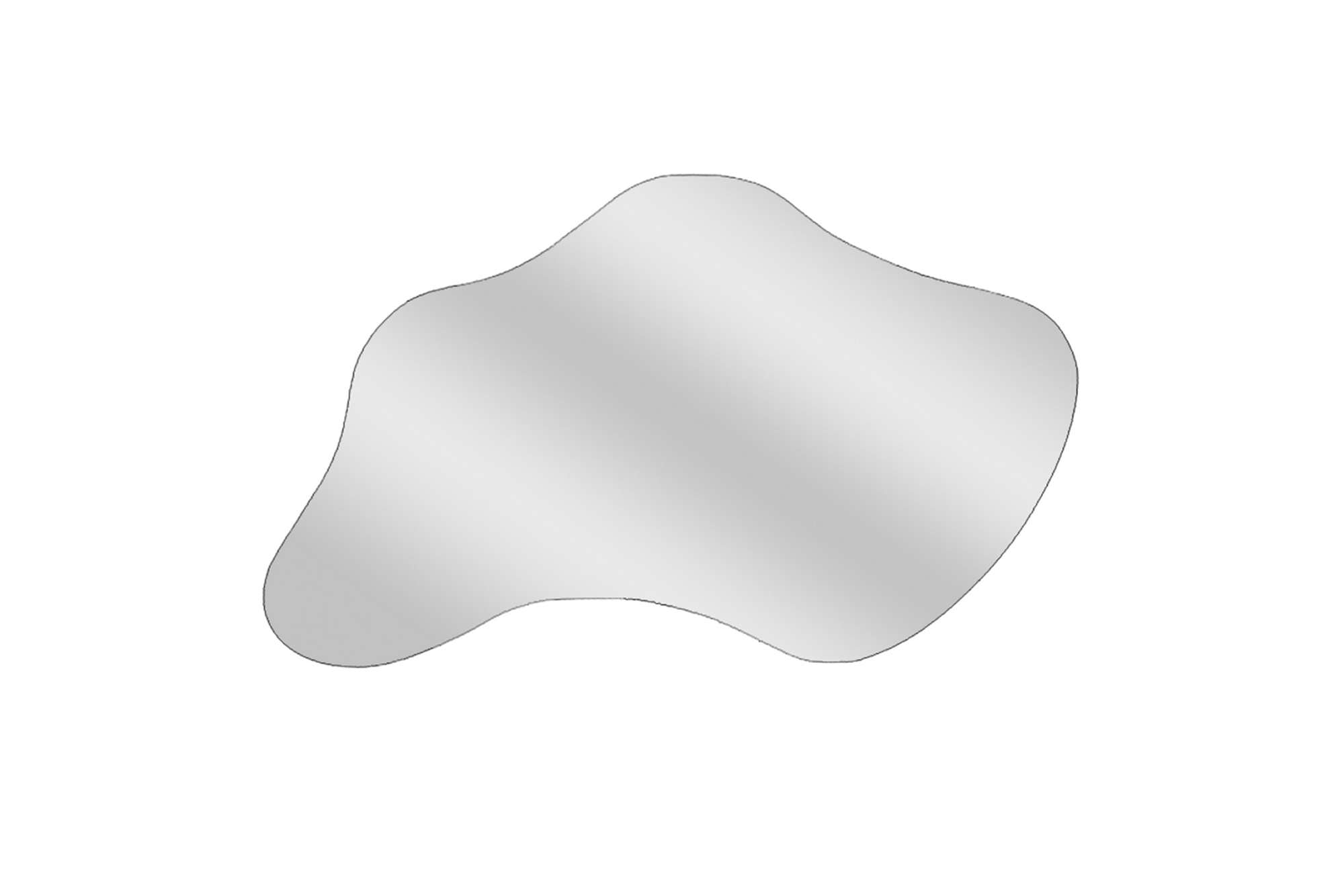 Espelho – 60cm x 120cm – Preto – MDF
