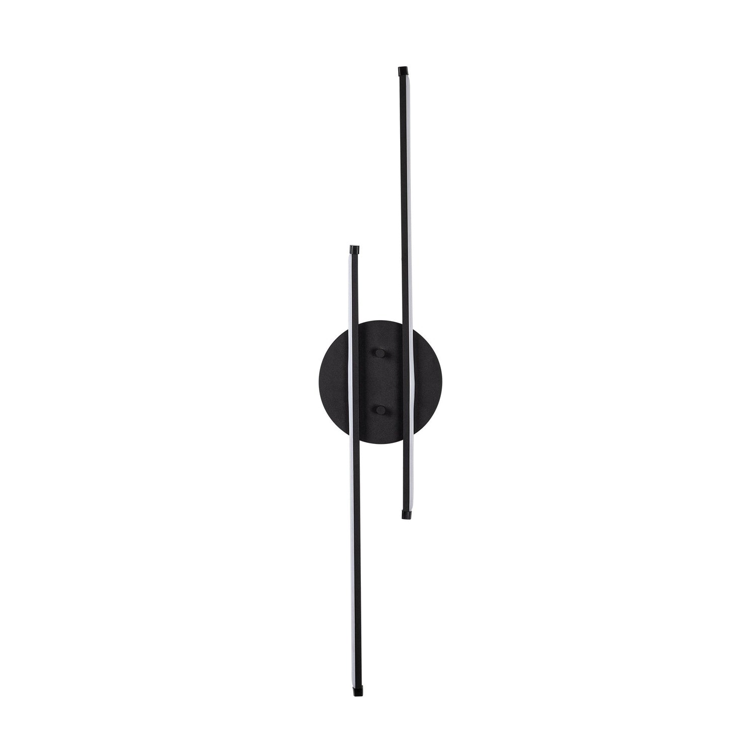 Candeeiro de Parede Preta Elegante, Corpo de Metal, 17 x 86 x 5 cm | LED Integral 16W 3000K | Iluminação Elegante para Decoração Moderna de Casa e Escritório
