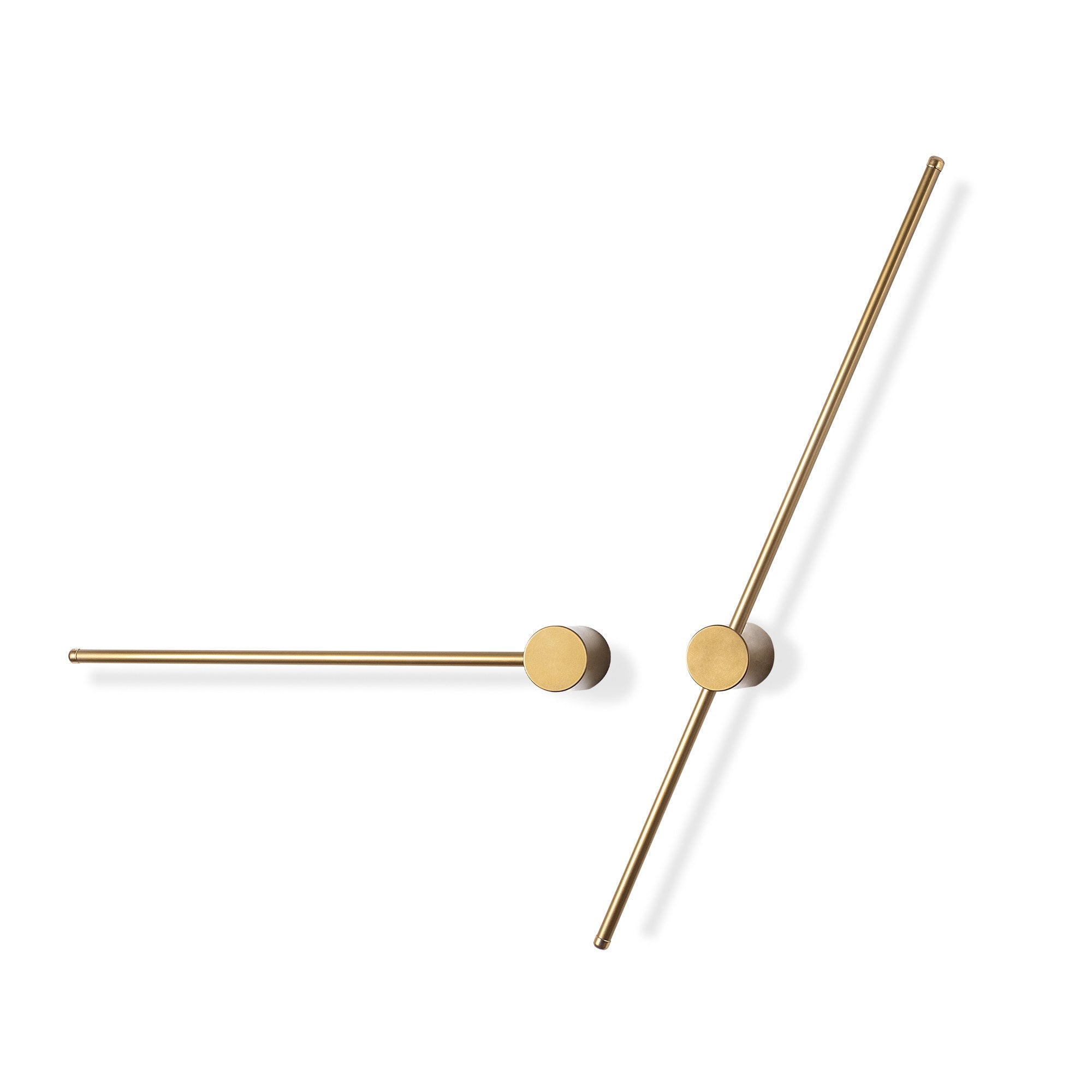 Candeeiro de Parede Elegante Dourada, Corpo em Metal, 91x10x7 cm e 62x10x7 cm | LED 13W e 8W, IP20 | Iluminação Elegante para Decoração e Ambiente Modernos