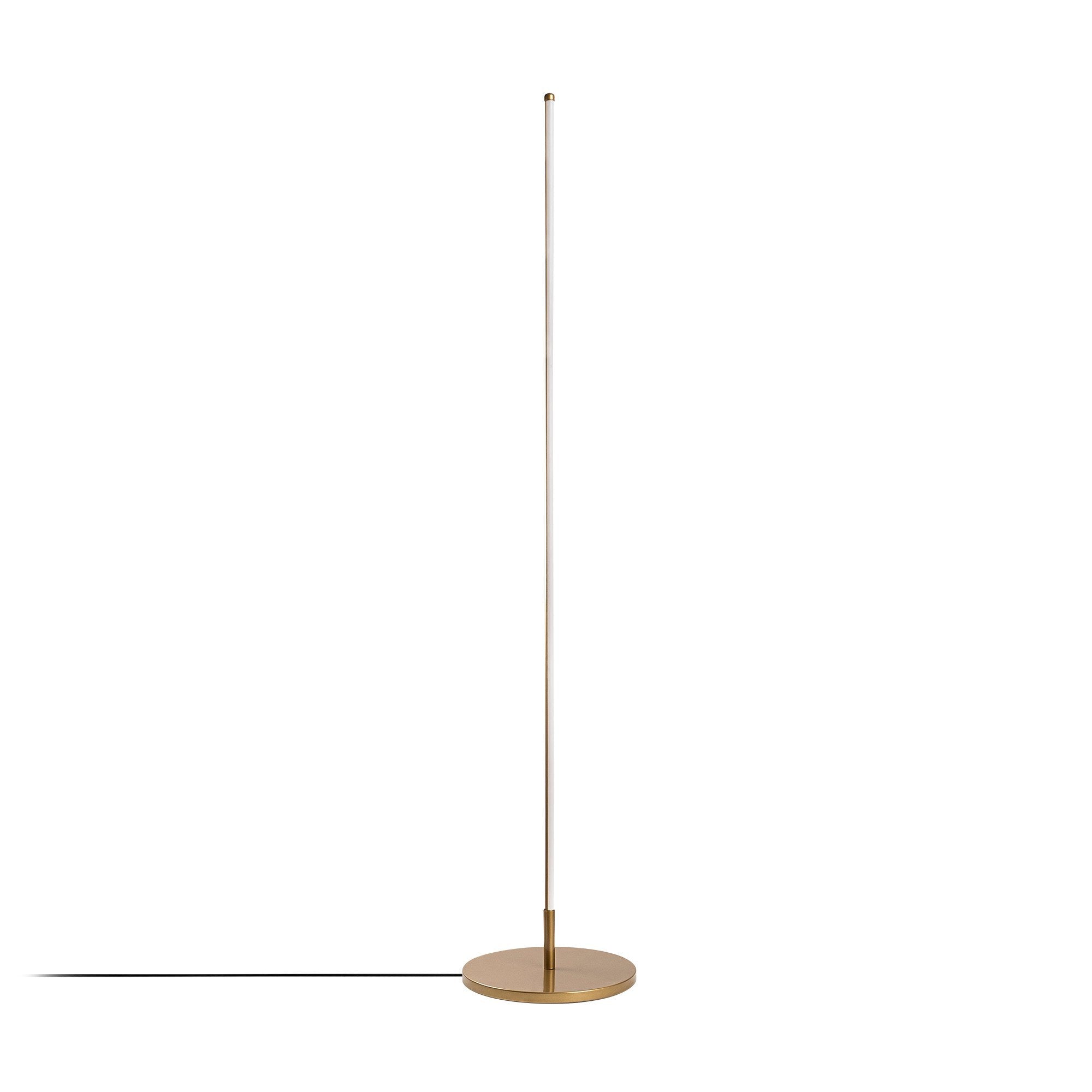 Candeeiro de Pé Elegante Dourada, Corpo de Metal, 153 cm de Altura, Base de 30 cm | LED 36W 3000K | Iluminação Elegante para Decoração Moderna de Casa e Escritório