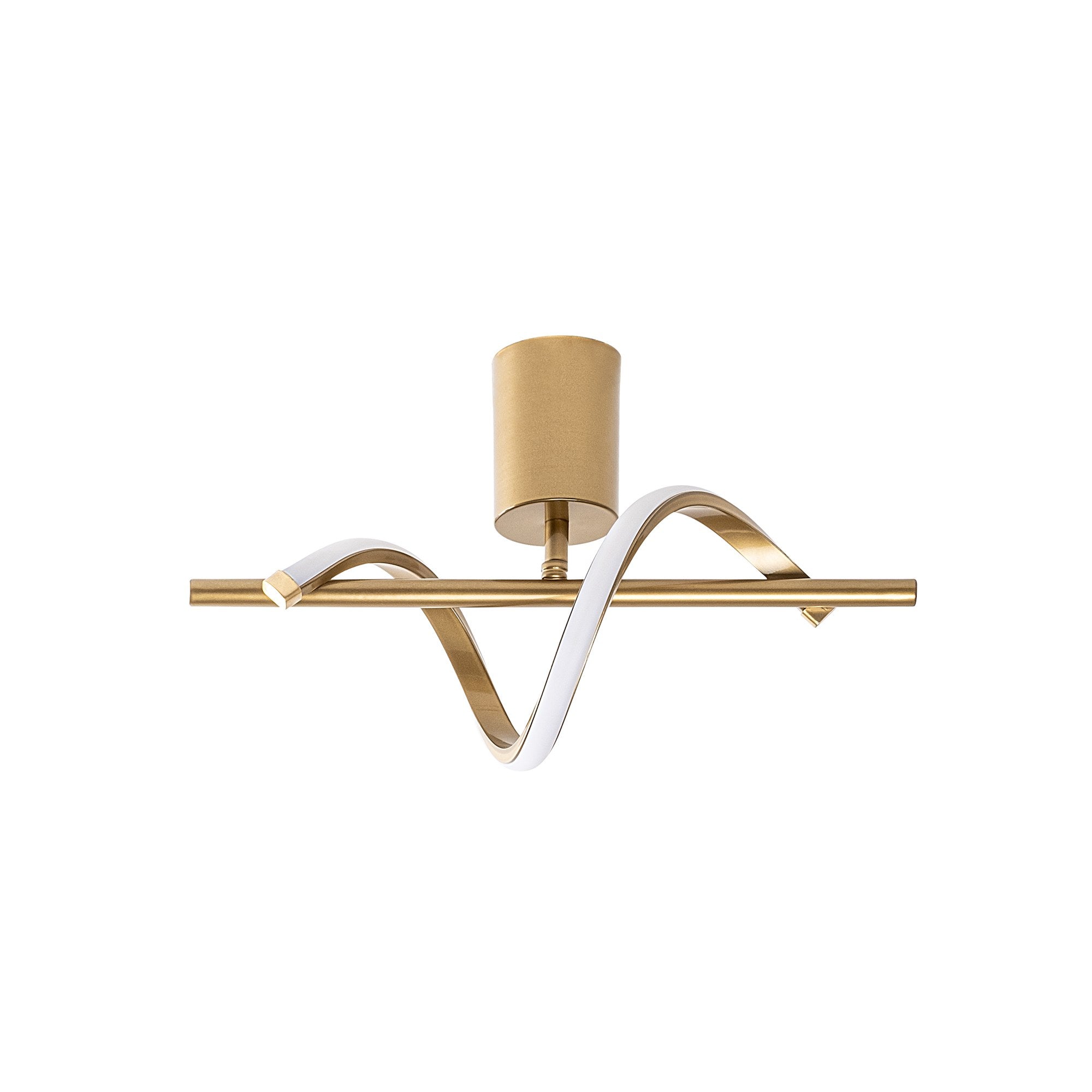 Candeeiro de Teto Dourado Elegante, Corpo em Metal, 41 x 16 x 25 cm | LED SMD 11W 3000K | Iluminação Elegante para Decoração Moderna de Casa e Salas de Jantar