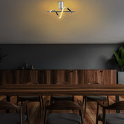 Candeeiro de Teto Cromado Elegante, Corpo em Metal, 41 x 25 x 16 cm | LED SMD 11W 3000K | Iluminação Elegante para Decoração Moderna de Casa e Salas de Jantar