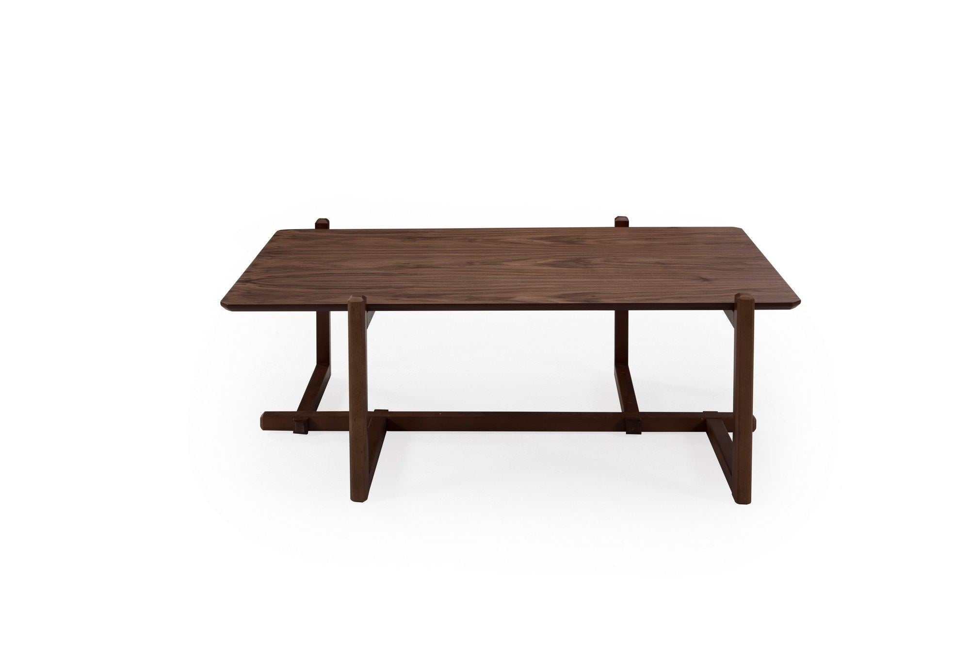 Mesa de Centro – 120 cm x 76 cm x 43 cm – Noz – Painéis de partículas revestidos a melamina