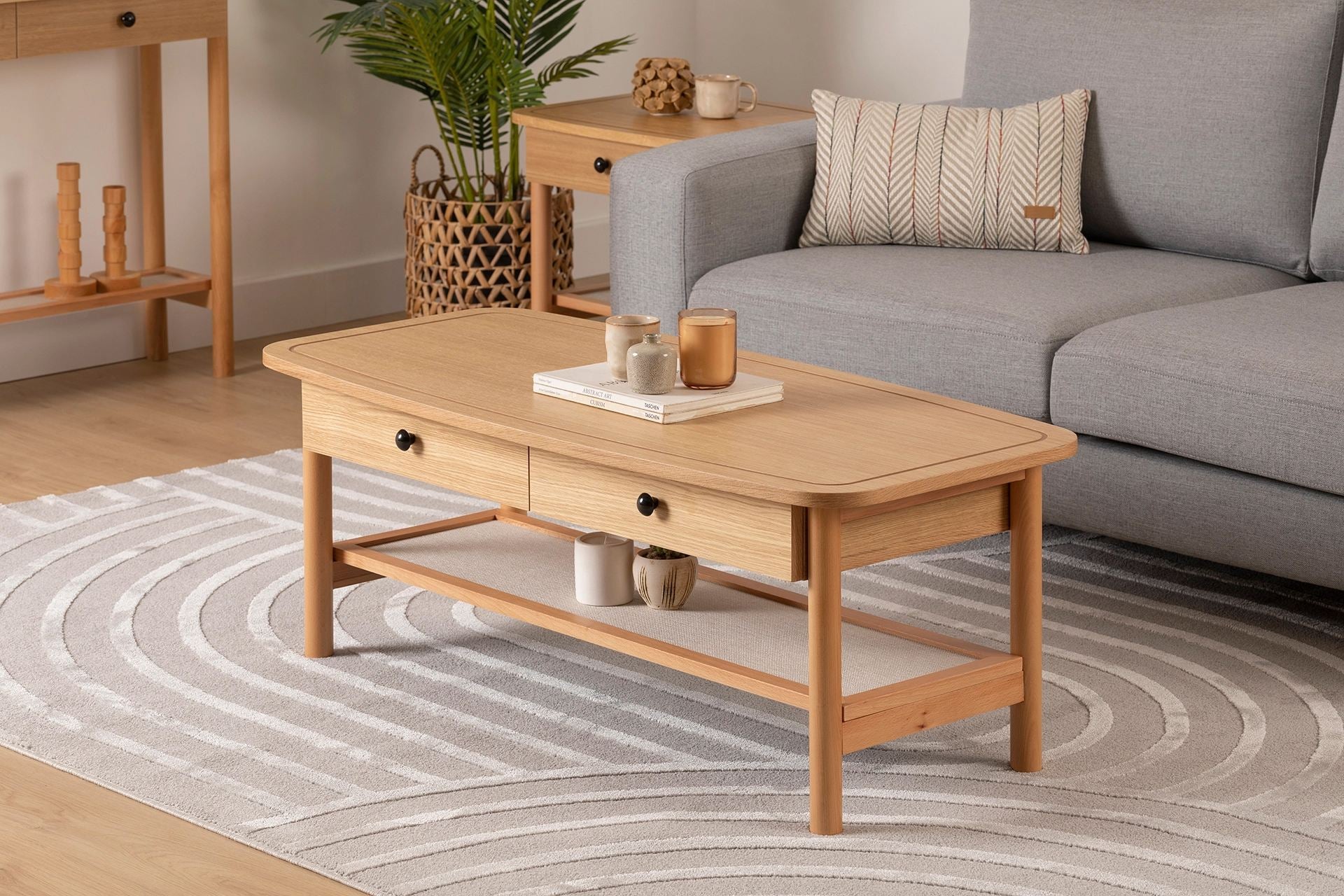 Mesa de Centro – 120cm x 55cm x 45cm – Natural – MDF