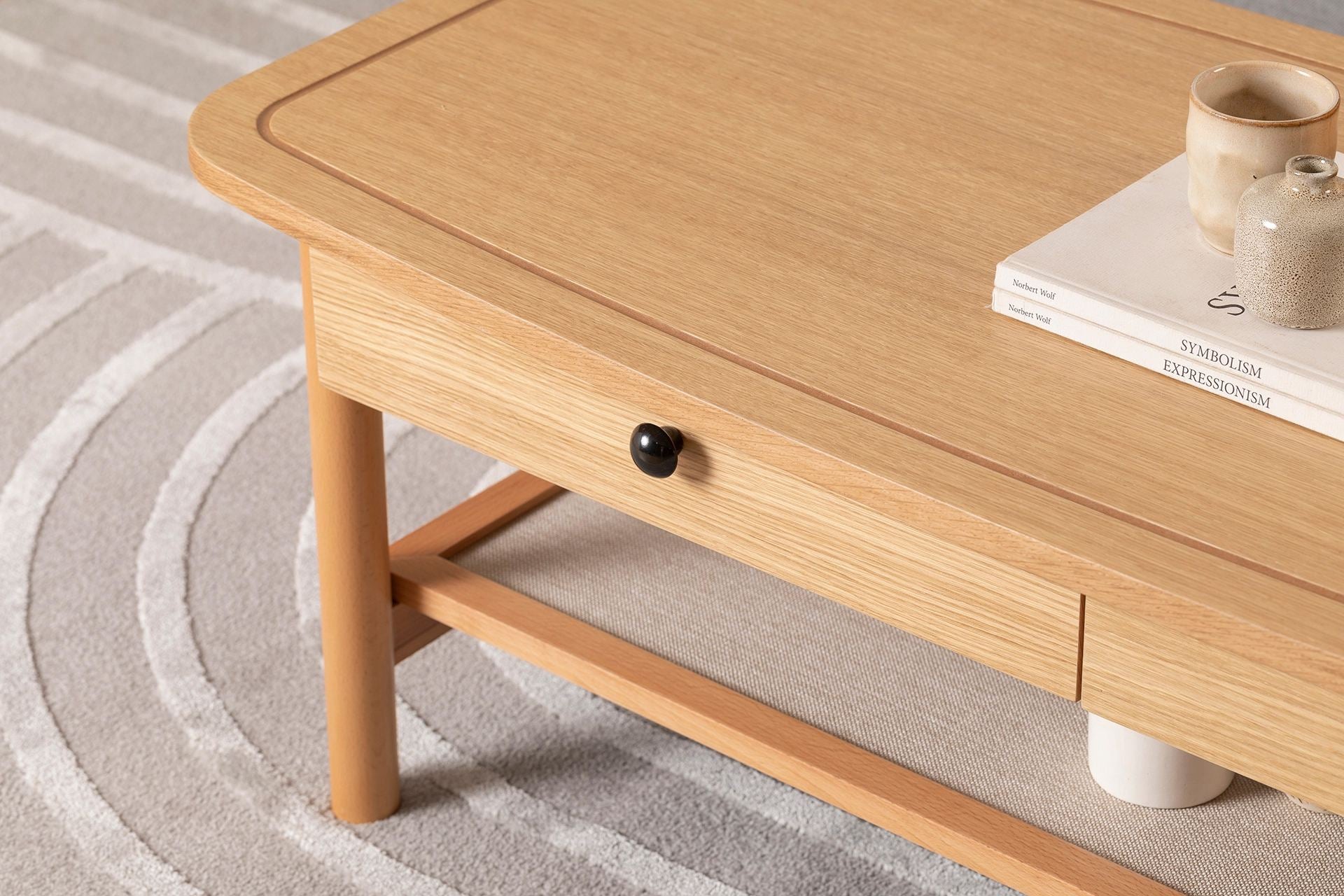 Mesa de Centro – 120cm x 55cm x 45cm – Natural – MDF