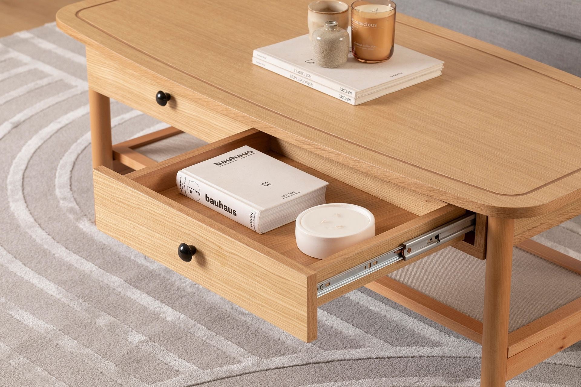 Mesa de Centro – 120cm x 55cm x 45cm – Natural – MDF