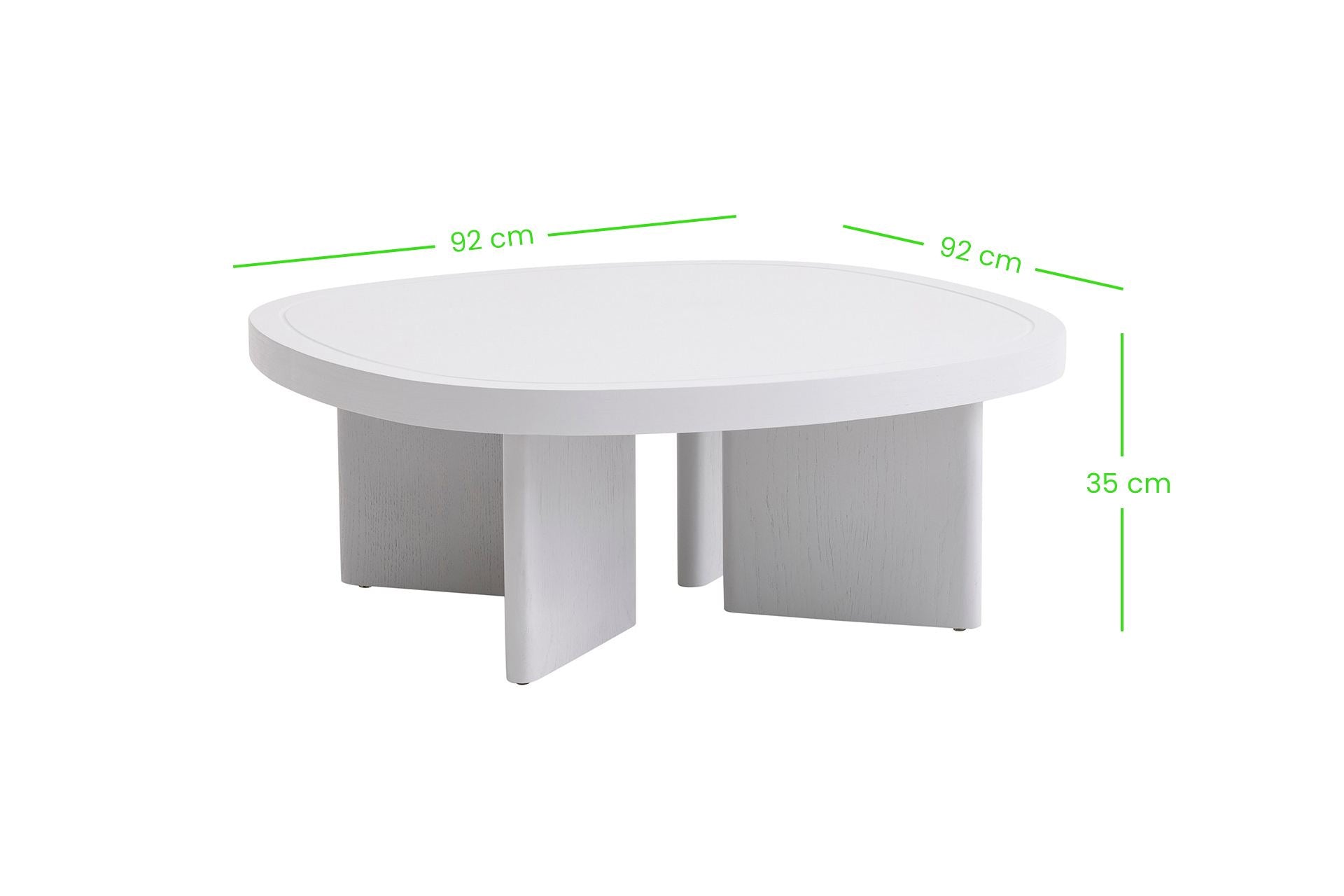 Mesa de Centro – 92 cm largura, 35 cm altura, 92 cm profundidade – Cinza – MDF