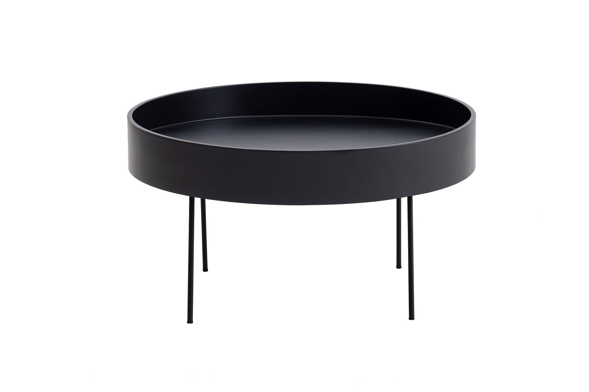 Mesa de Centro – 80 cm x 47 cm x 80 cm – Antracite – MDF com pernas metálicas