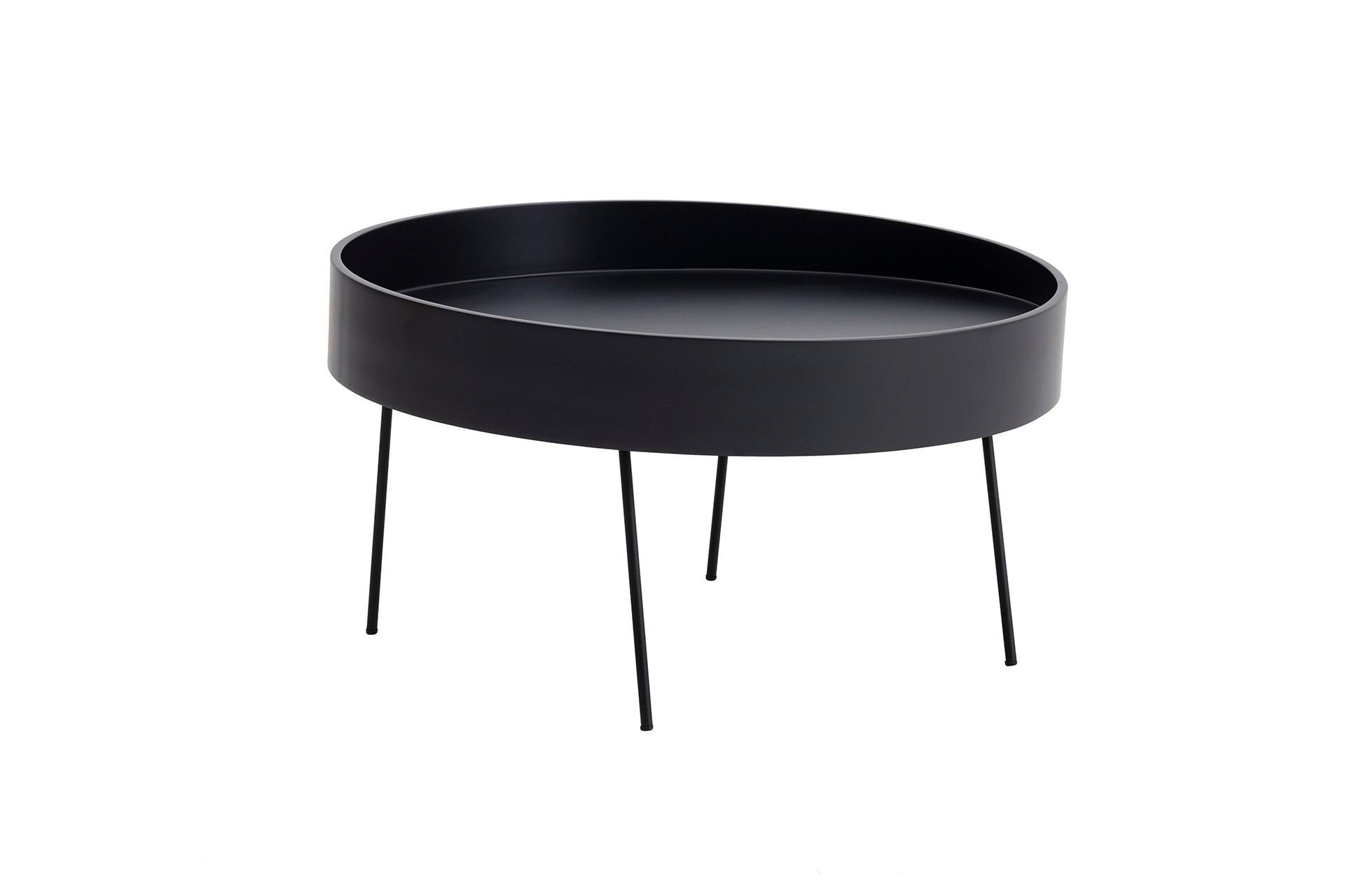 Mesa de Centro – 80 cm x 47 cm x 80 cm – Antracite – MDF com pernas metálicas