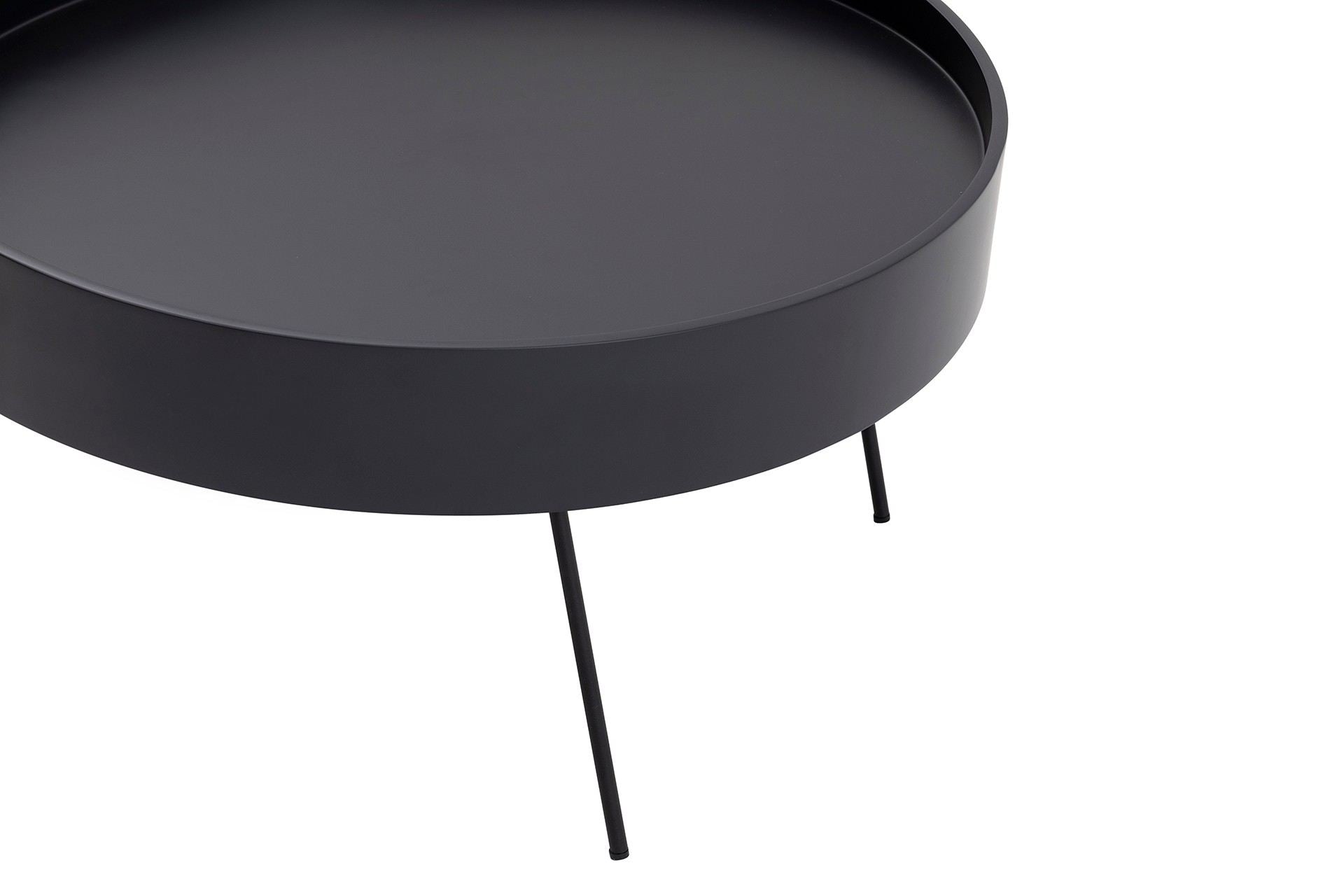 Mesa de Centro – 80 cm x 47 cm x 80 cm – Antracite – MDF com pernas metálicas