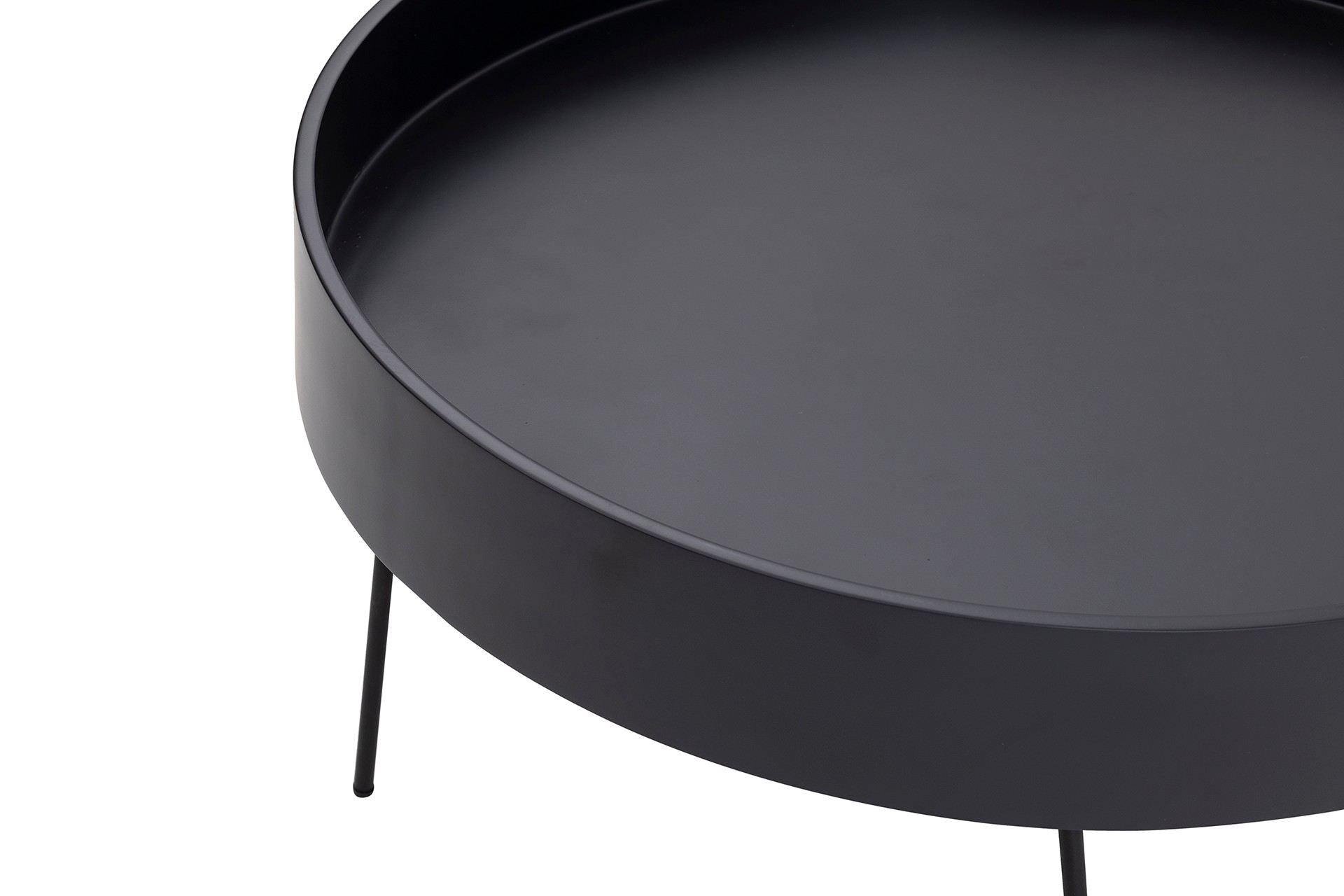 Mesa de Centro – 80 cm x 47 cm x 80 cm – Antracite – MDF com pernas metálicas