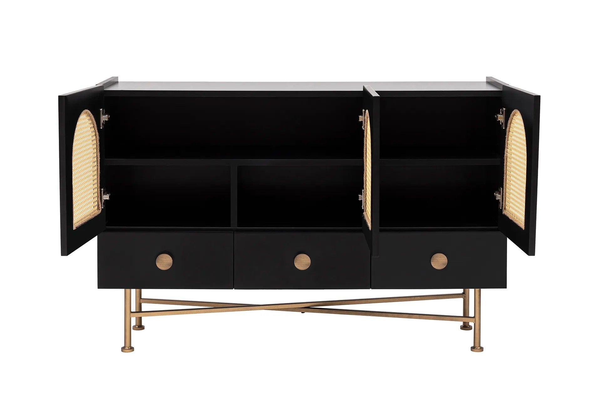 Aparador – 123 cm x 63 cm x 38 cm – Preto – Aglomerado