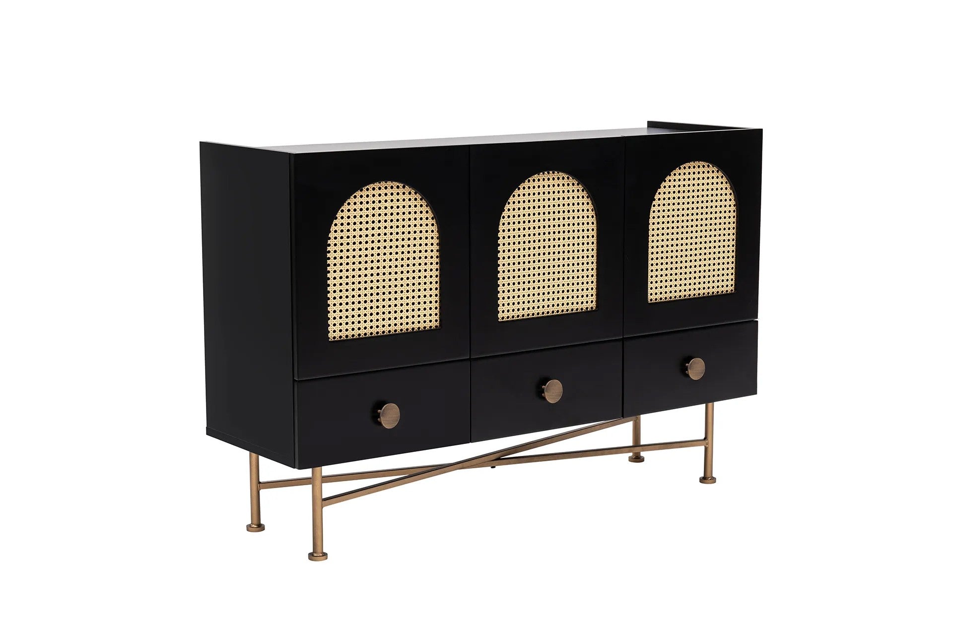 Aparador – 123 cm x 63 cm x 38 cm – Preto – Aglomerado