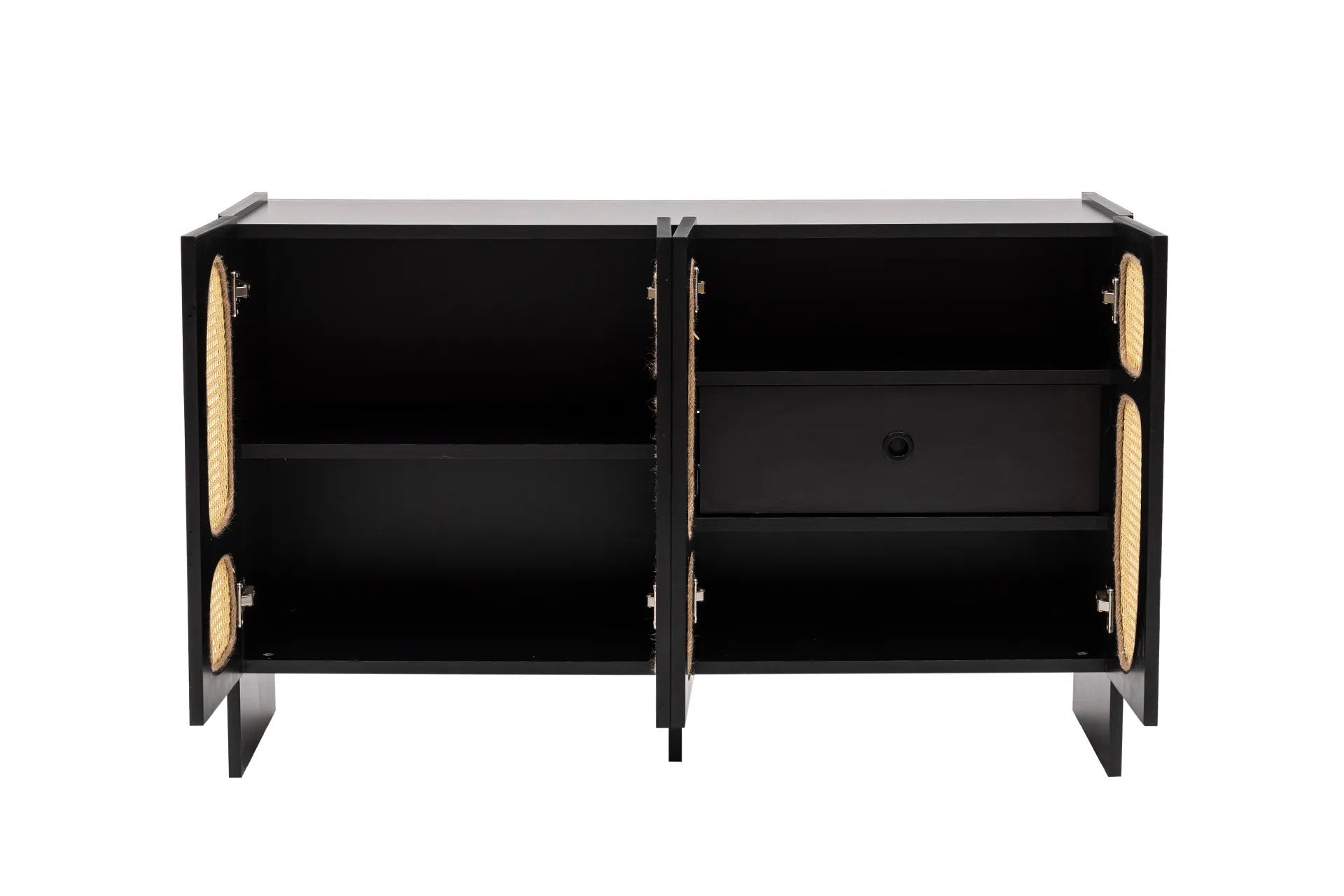 Aparador – 120 cm x 80 cm x 40 cm – Preto – Aglomerado revestido a melamina