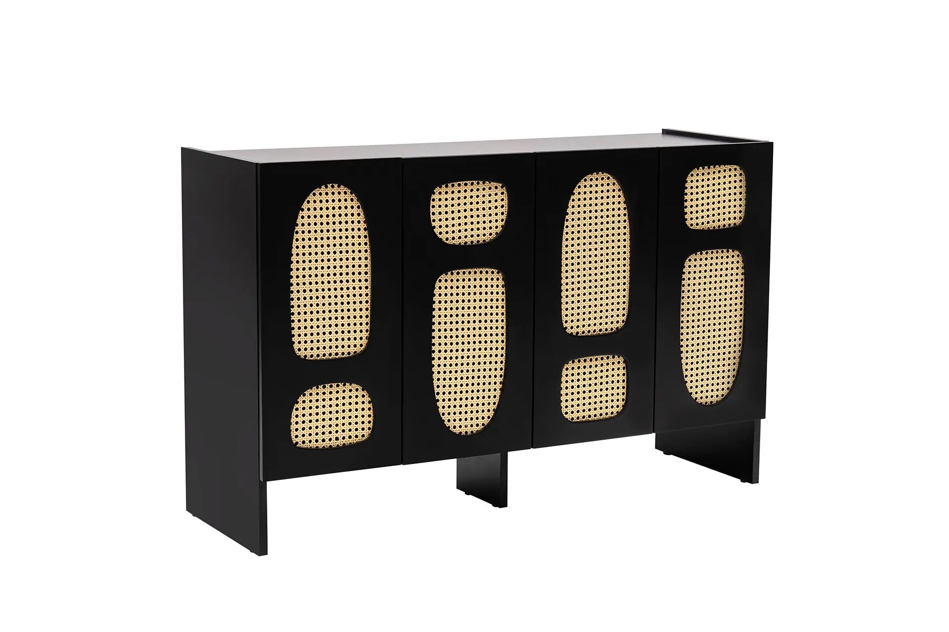 Aparador – 120 cm x 80 cm x 40 cm – Preto – Aglomerado revestido a melamina