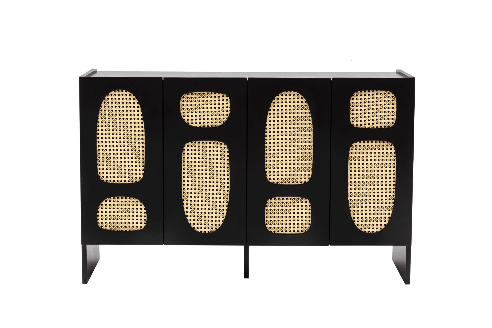 Aparador – 120 cm x 80 cm x 40 cm – Preto – Aglomerado revestido a melamina