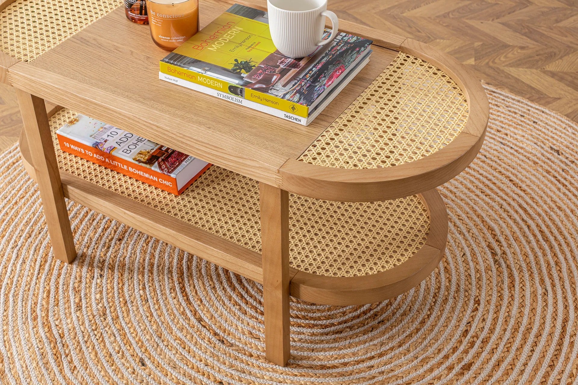 Mesa de Centro – 91cm x 42cm x 36cm – Natural – Aglomerado