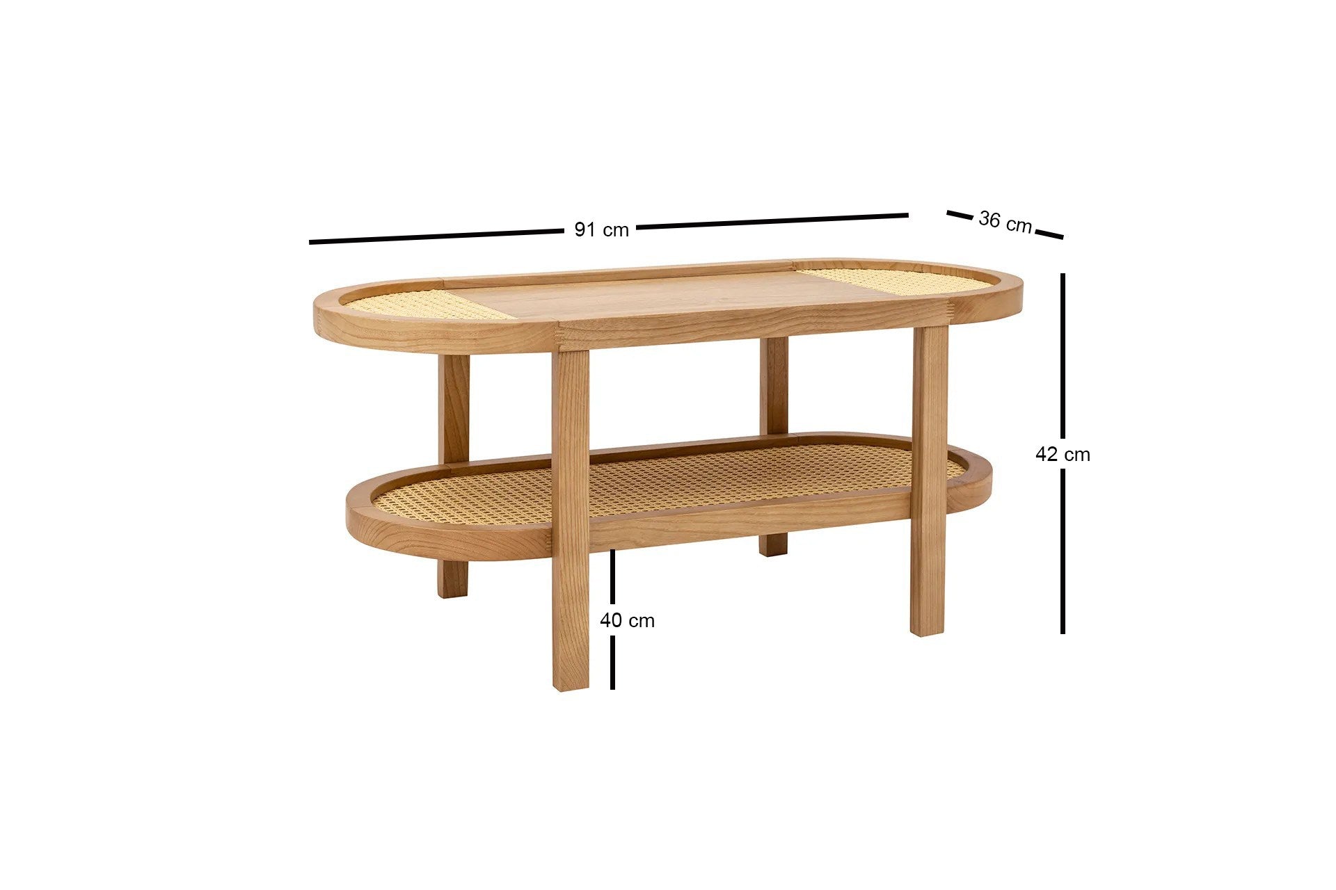 Mesa de Centro – 91cm x 42cm x 36cm – Natural – Aglomerado