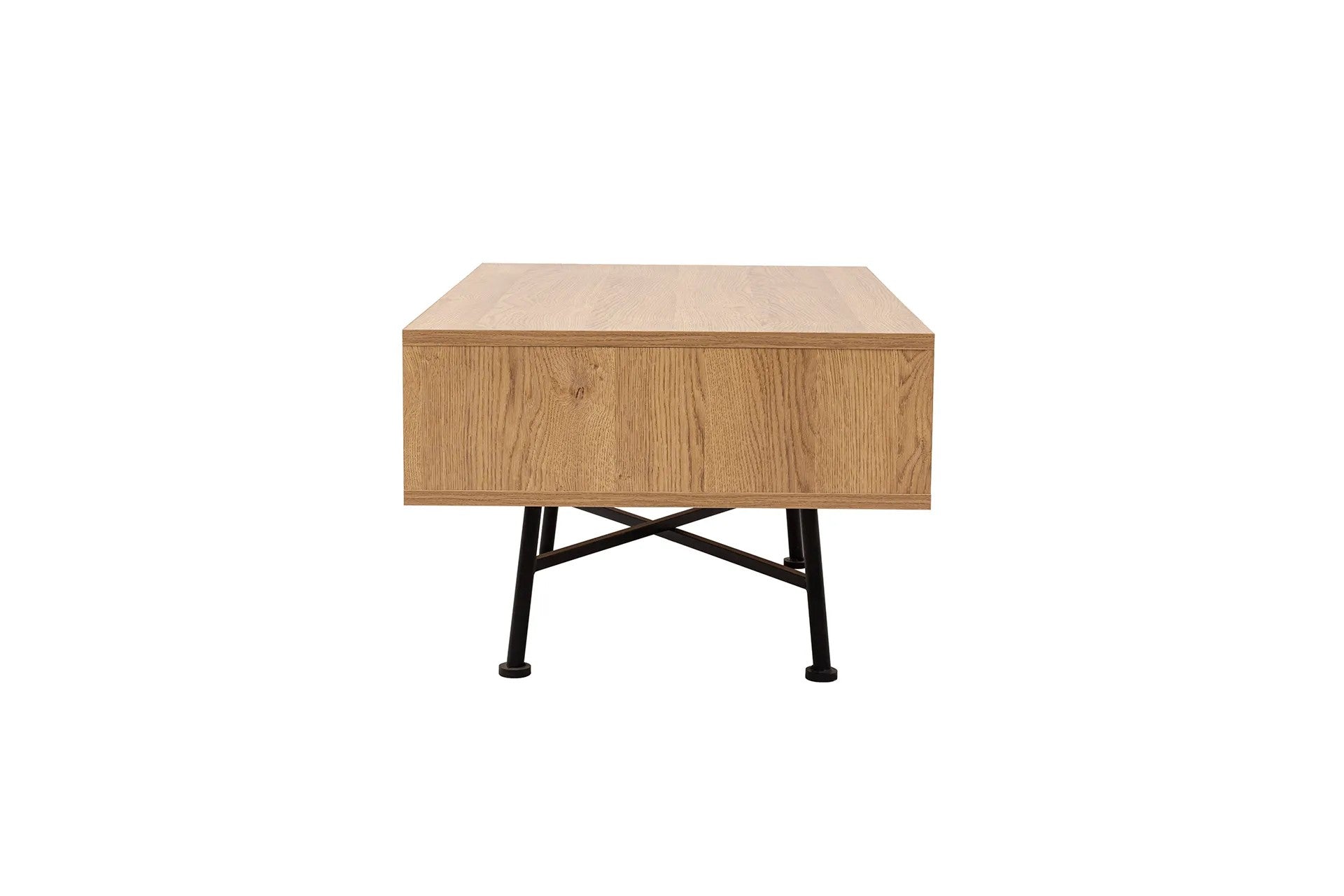 Mesa de Centro – 90 cm x 44 cm x 60 cm – Natural – Aglomerado e Metal