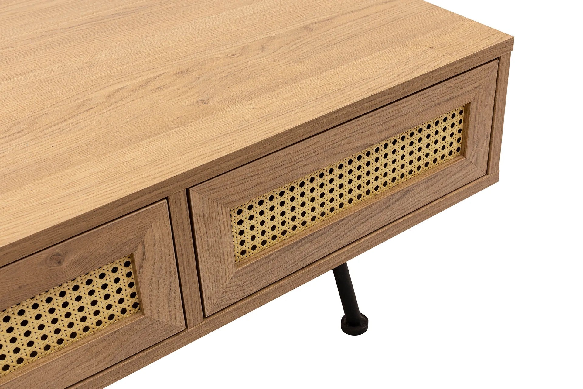 Mesa de Centro – 90 cm x 44 cm x 60 cm – Natural – Aglomerado e Metal