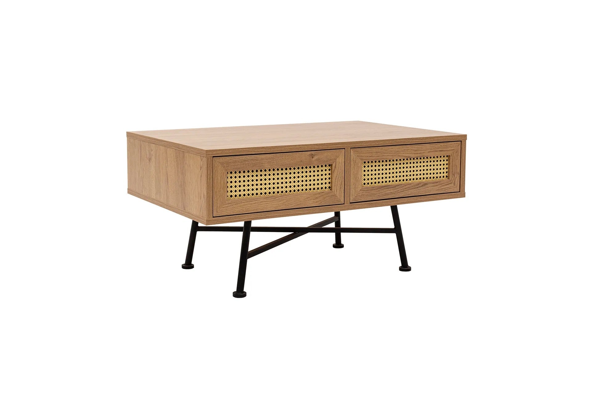Mesa de Centro – 90 cm x 44 cm x 60 cm – Natural – Aglomerado e Metal