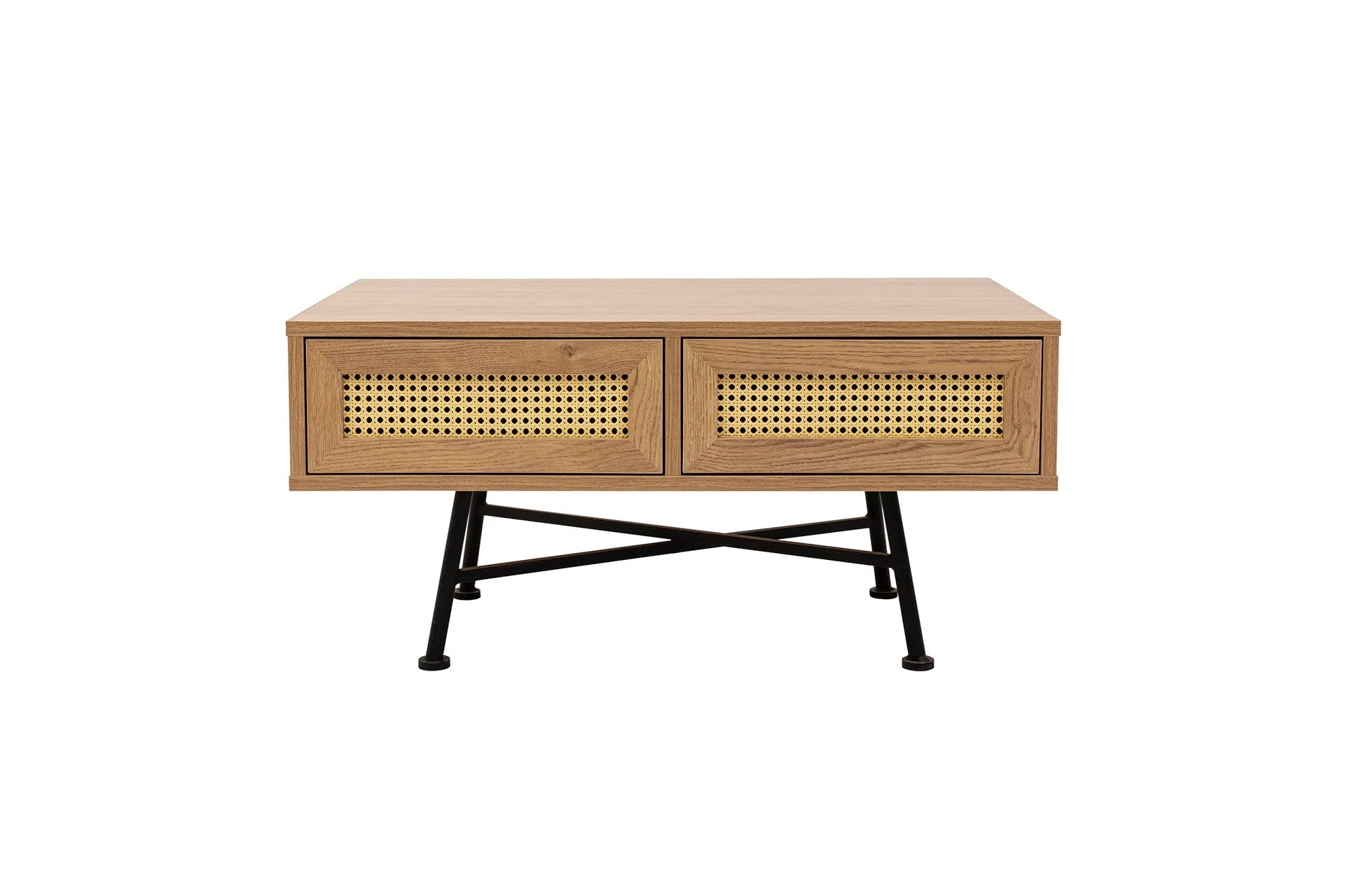 Mesa de Centro – 90 cm x 44 cm x 60 cm – Natural – Aglomerado e Metal