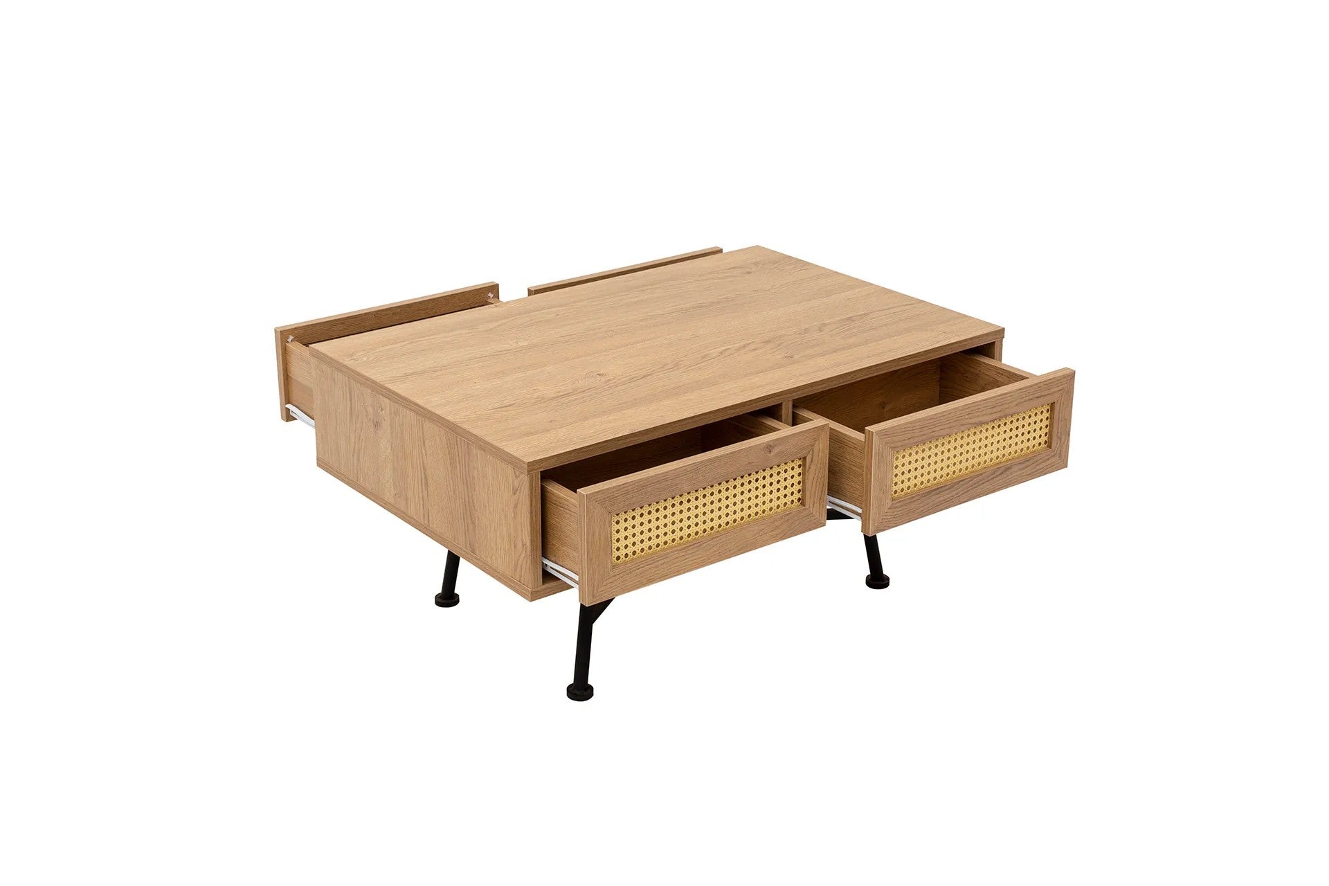 Mesa de Centro – 90 cm x 44 cm x 60 cm – Natural – Aglomerado e Metal