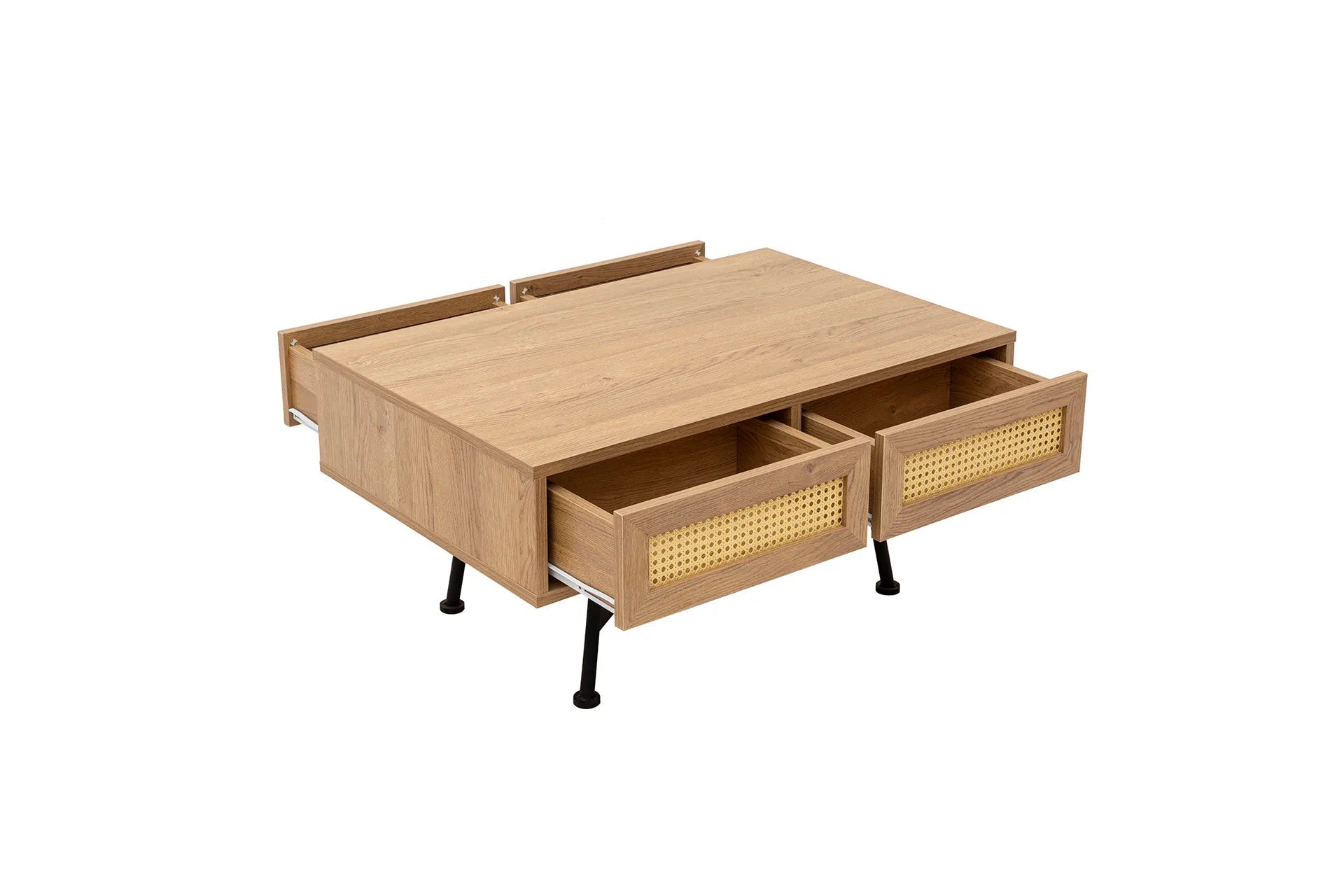 Mesa de Centro – 90 cm x 44 cm x 60 cm – Natural – Aglomerado e Metal