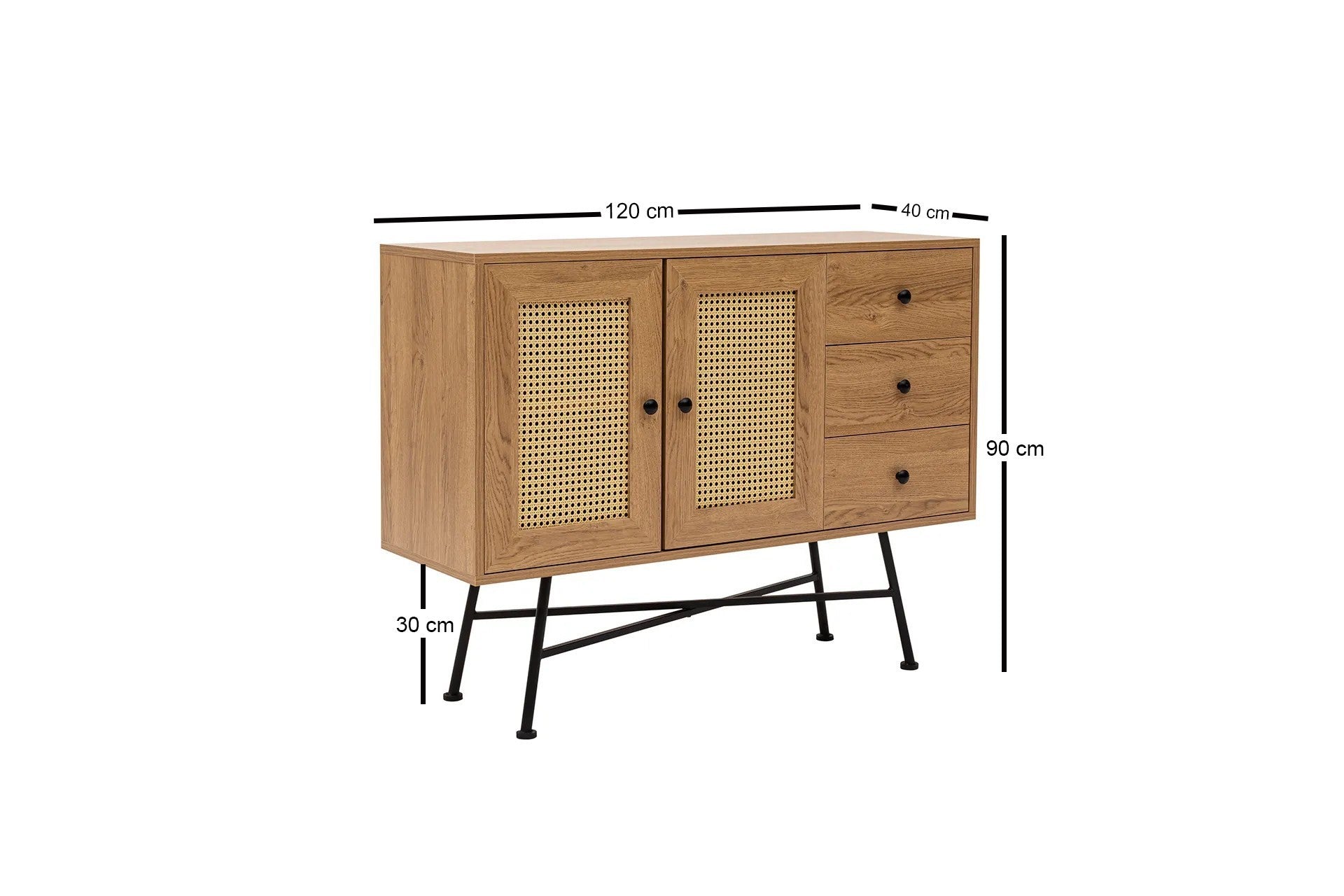Aparador – 120 cm x 90 cm x 40 cm – Natural – Aglomerado