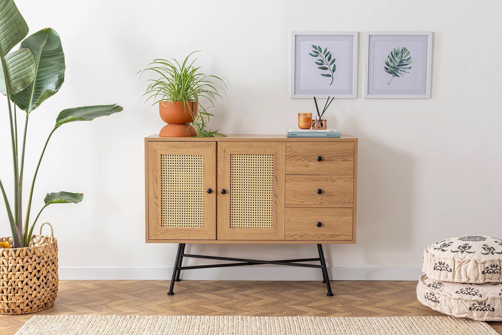 Aparador – 120 cm x 90 cm x 40 cm – Natural – Aglomerado