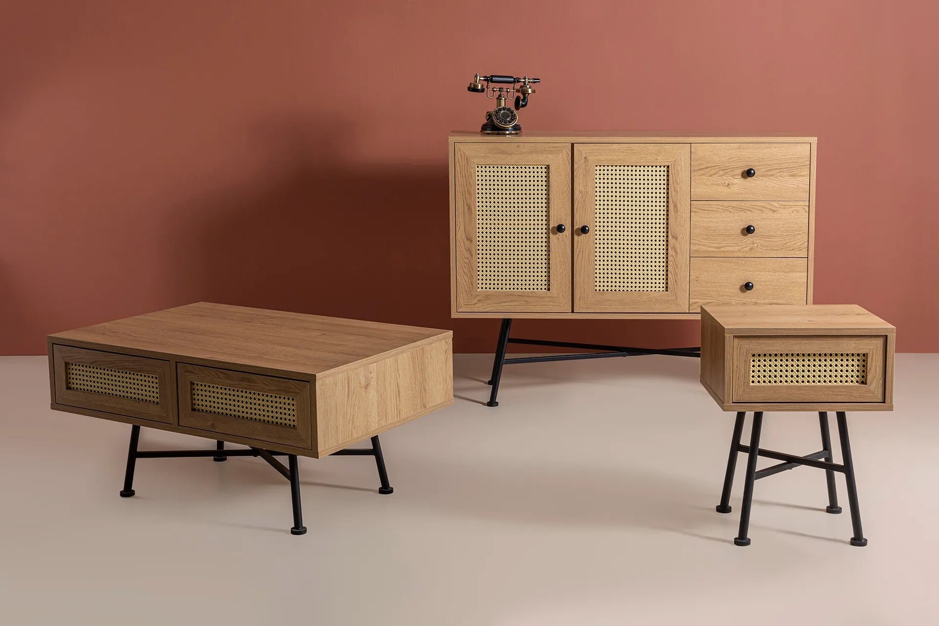 Aparador – 120 cm x 90 cm x 40 cm – Natural – Aglomerado