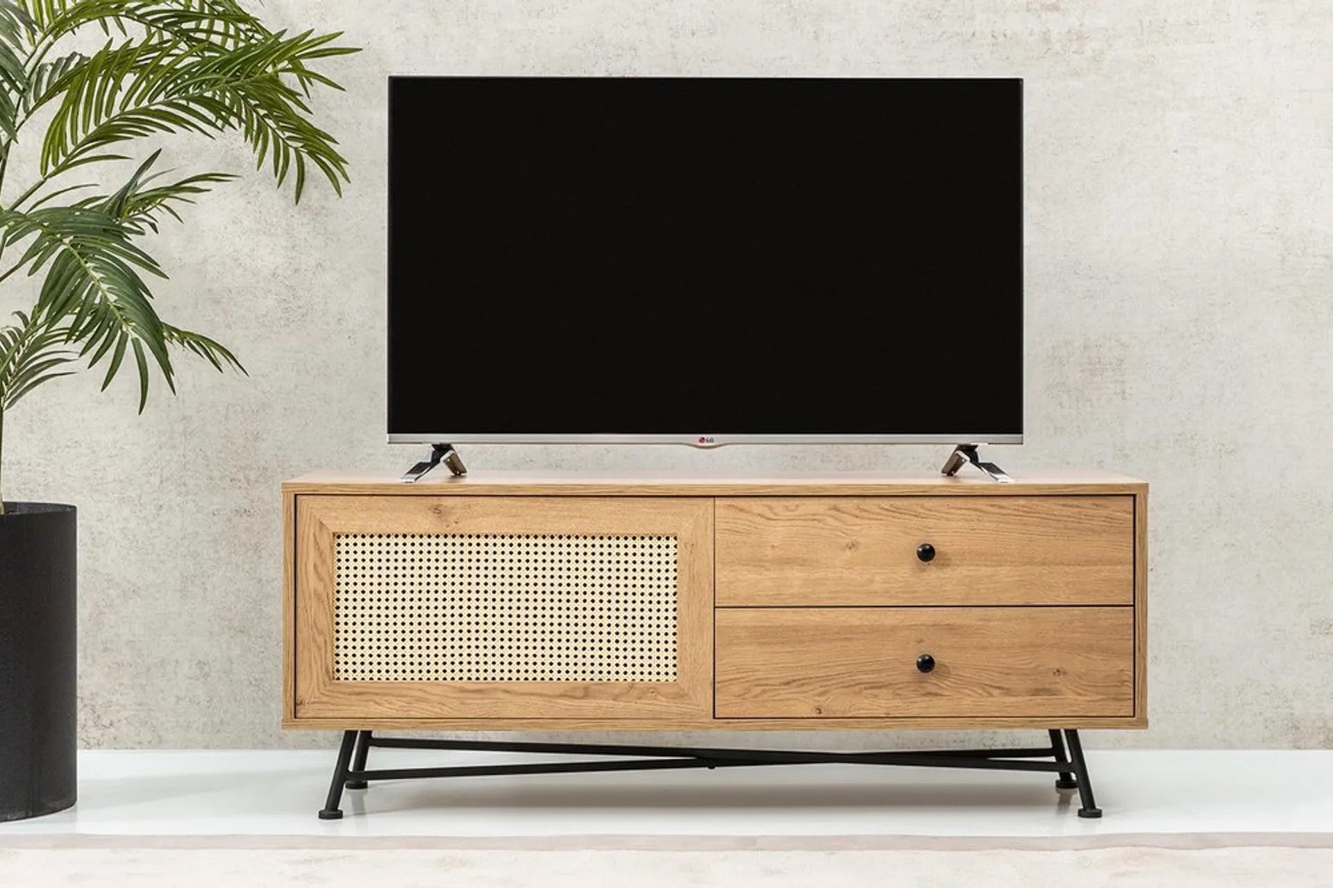 Móvel de TV – 140 cm x 55 cm x 40 cm – Natural – Aglomerado