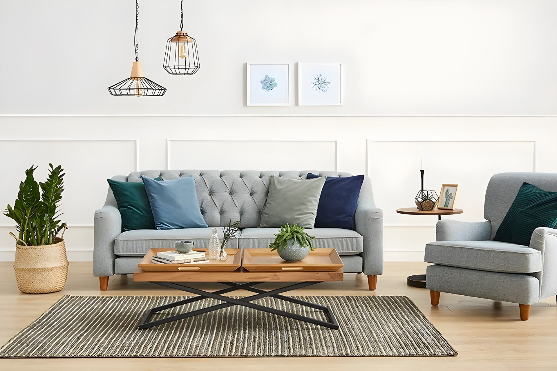 Mesa de Centro – 120 cm x 42 cm x 60 cm – Nogueira – MDF