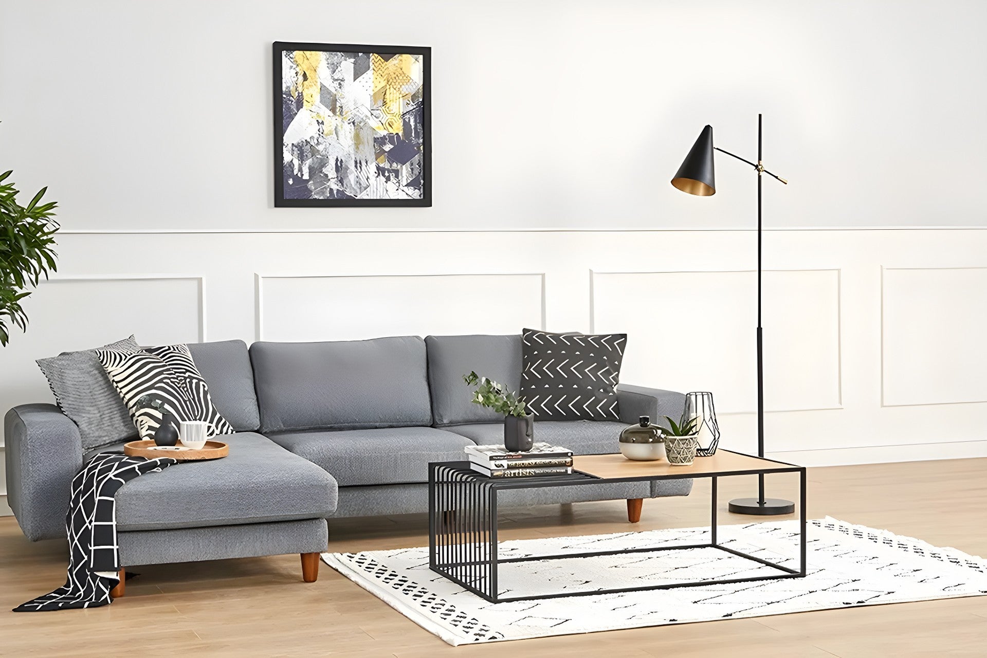 Mesa de Centro – 120 cm x 40 cm x 40 cm – Nogueira – MDF