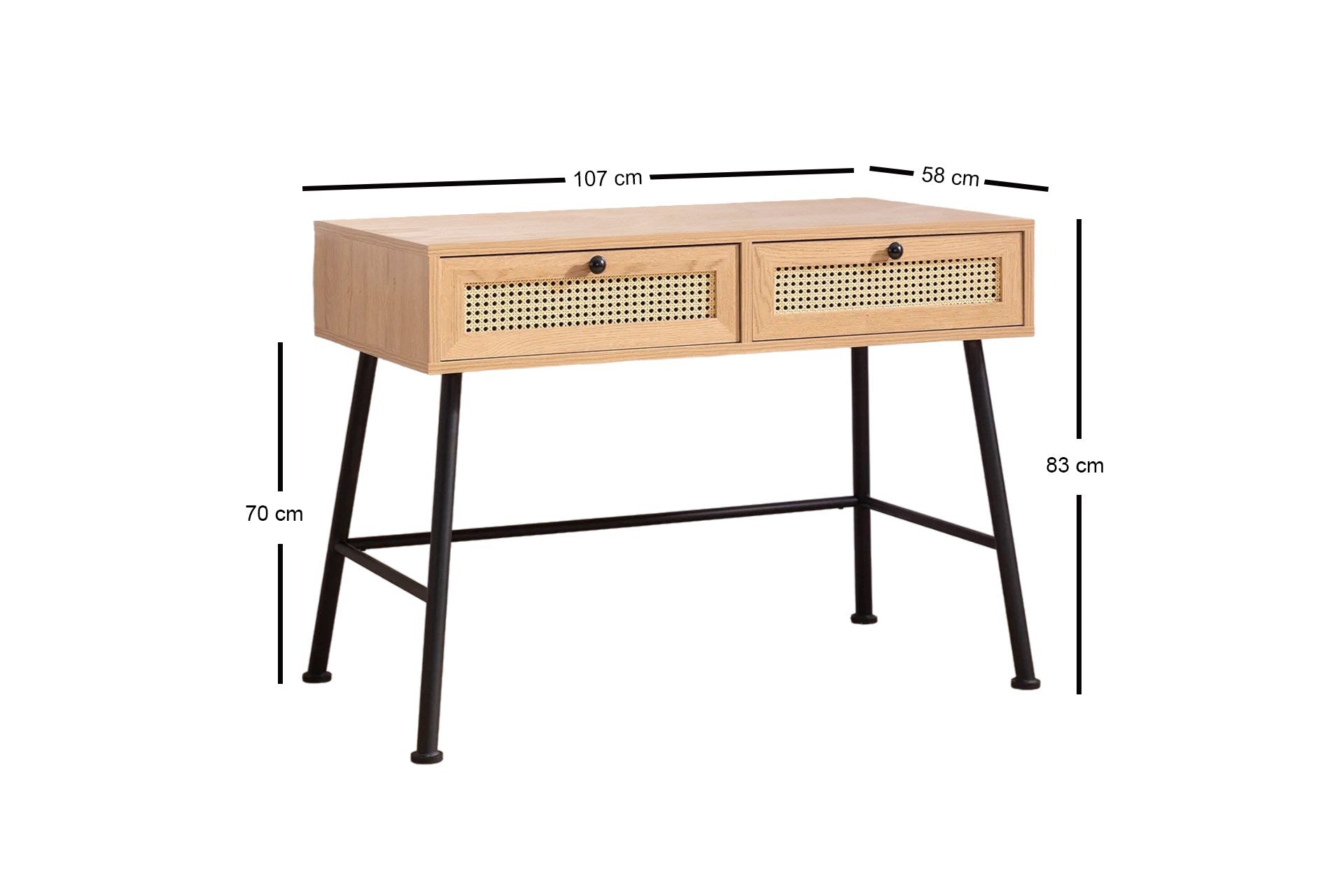 Secretária de Estudo – 107 cm x 83 cm x 58 cm – Natural – Aglomerado