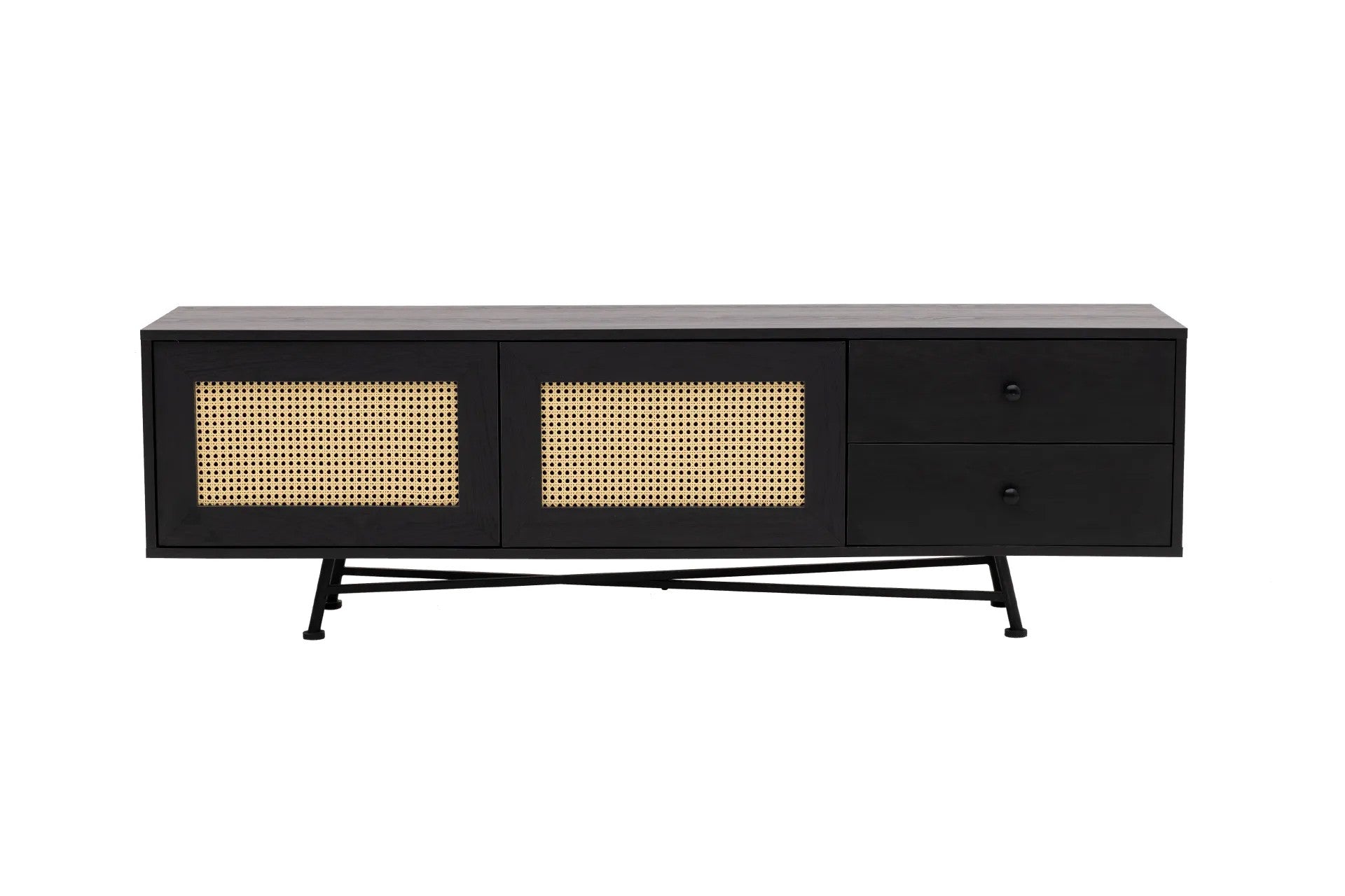 Móvel de TV – 180 cm x 55 cm x 40 cm – Preto – Aglomerado