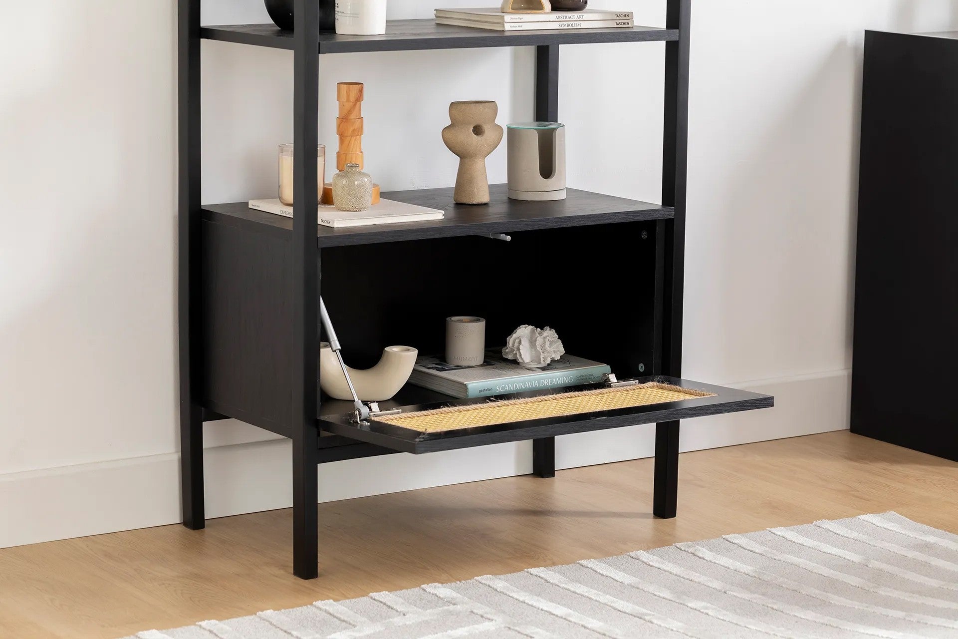 Estante de livros – 76 cm x 185 cm x 40 cm – Preto – Aglomerado