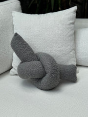 Almofada – 44 x 22 x 18 cm – Cinza – Poliéster