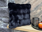 Capa de almofada – 50 x 50 cm – Preto – Poliester