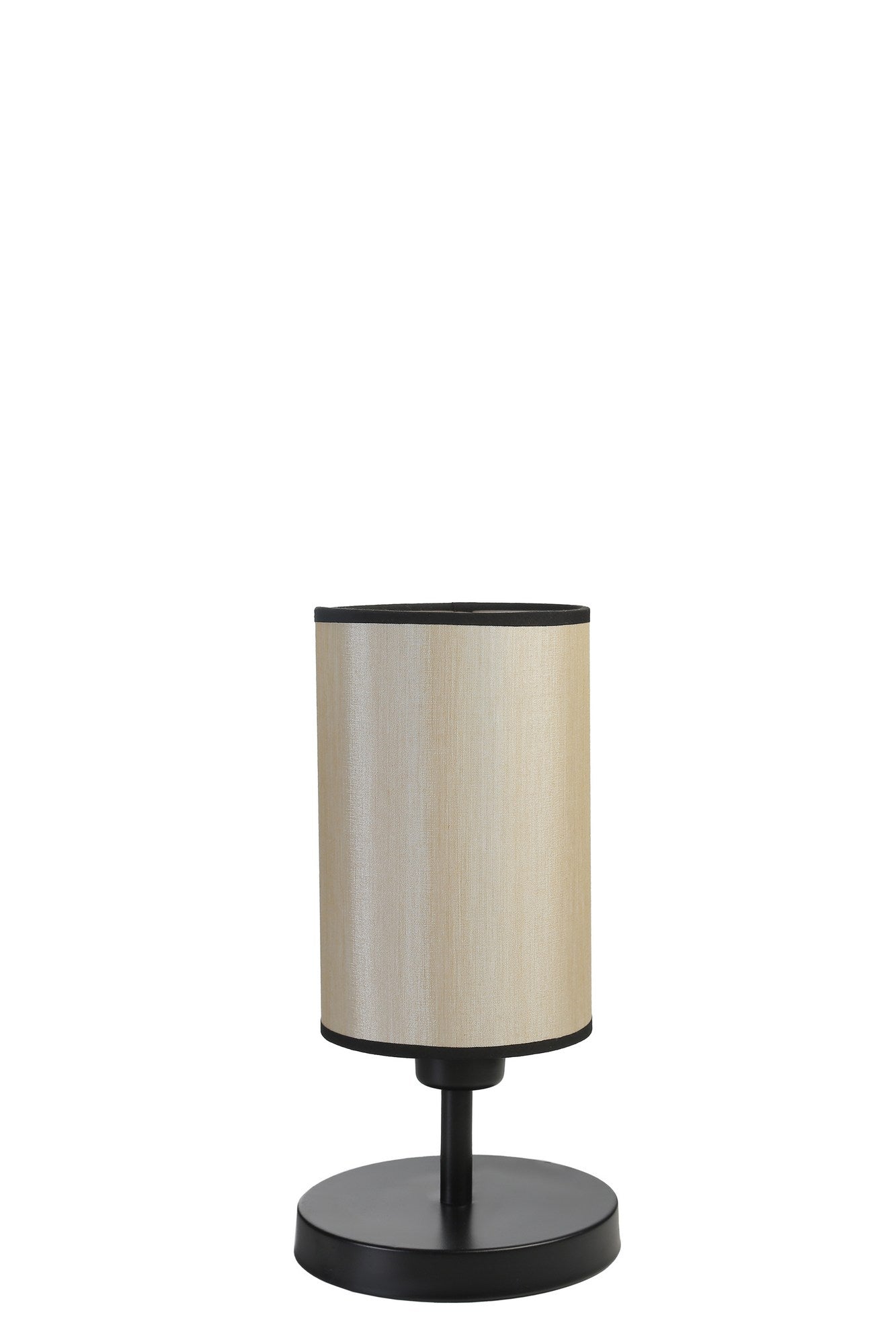 Candeeiro de Mesa – 34 cm – Creme e Preto – Metálico
