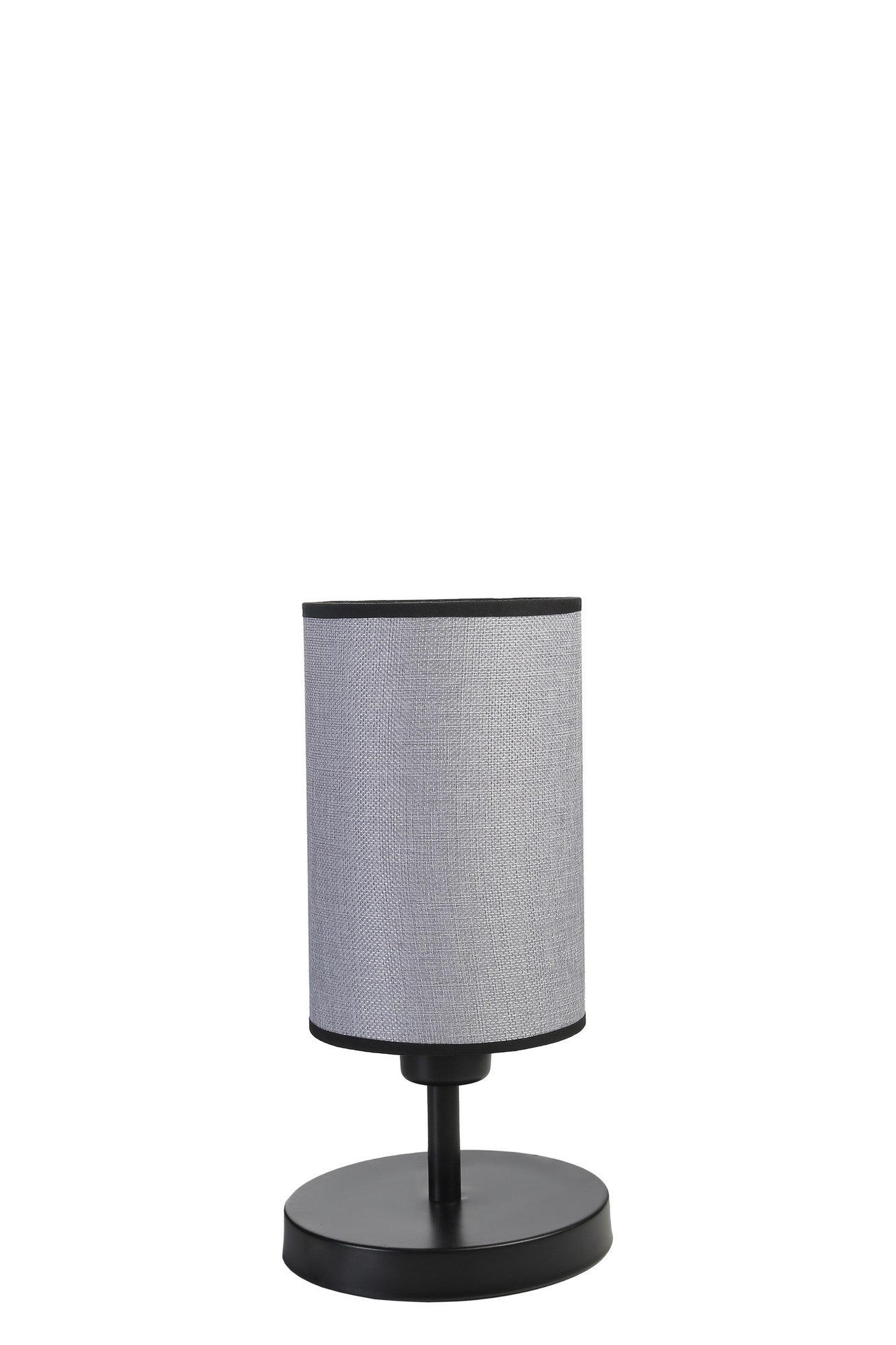 Candeeiro de Mesa – 34 cm – Cinza e Preto – Metal