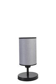 Candeeiro de Mesa – 34 cm – Cinza e Preto – Metal