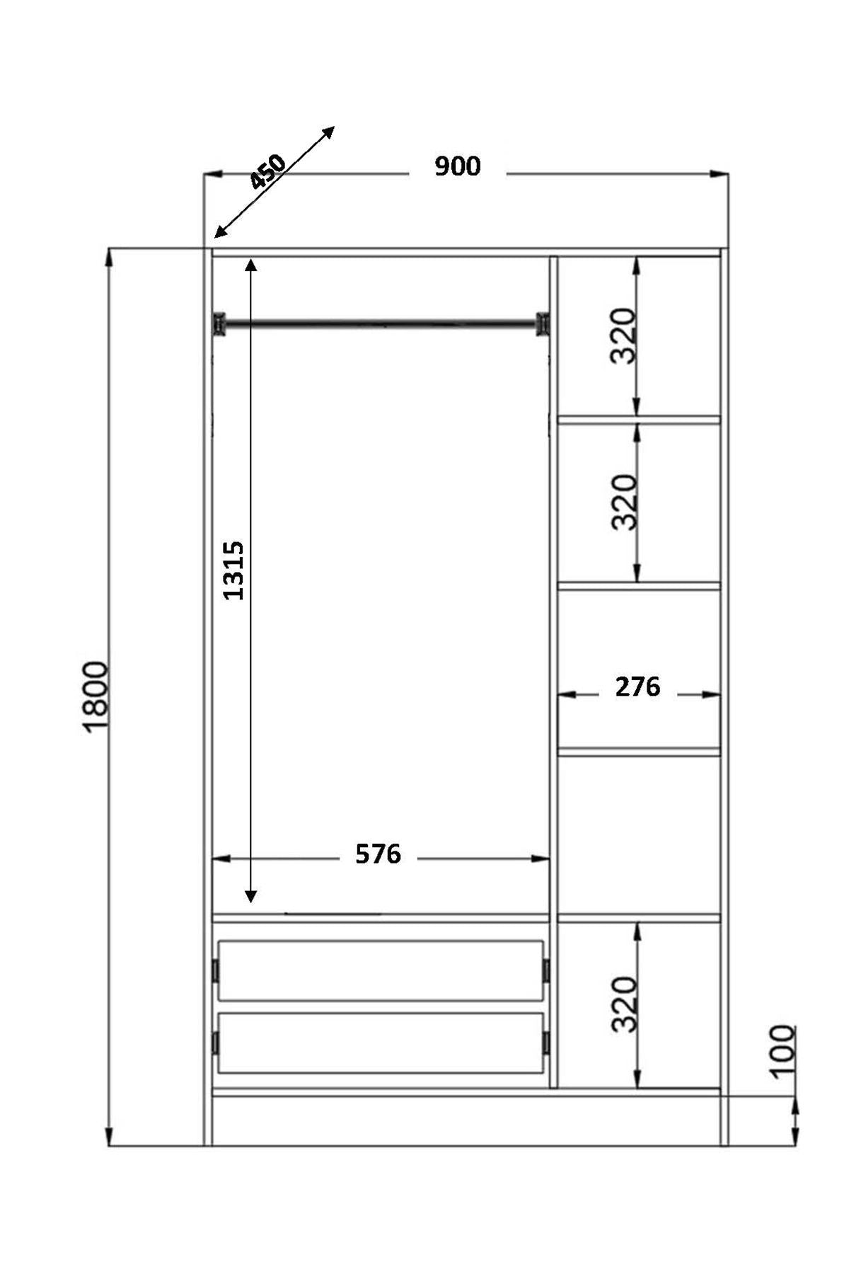 Guarda-roupa – 90cm x 180cm x 45cm – Branco fosco – Aglomerado